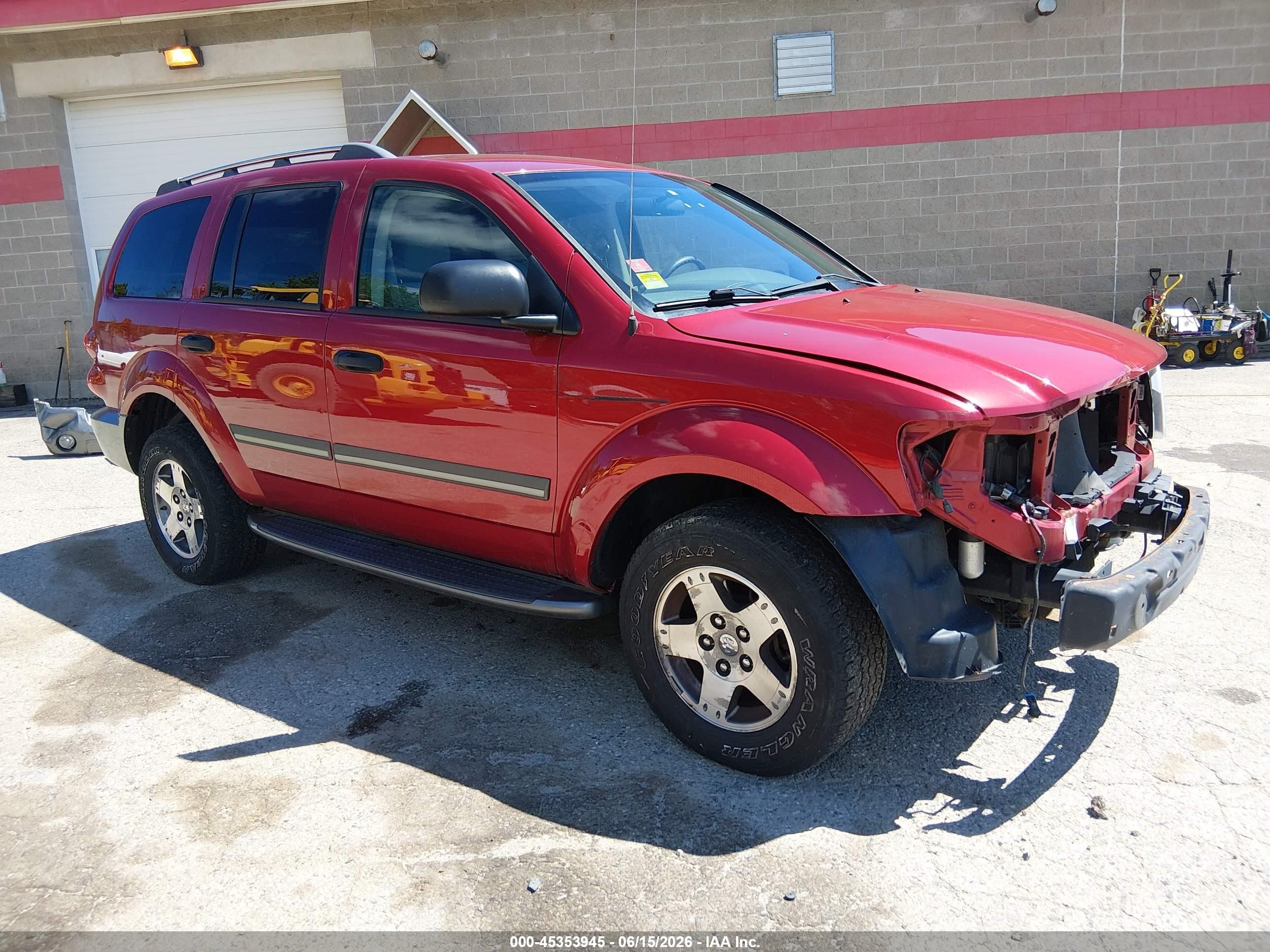 2008 Dodge Durango Adventurer Red vin: 1D8HB68268F114777