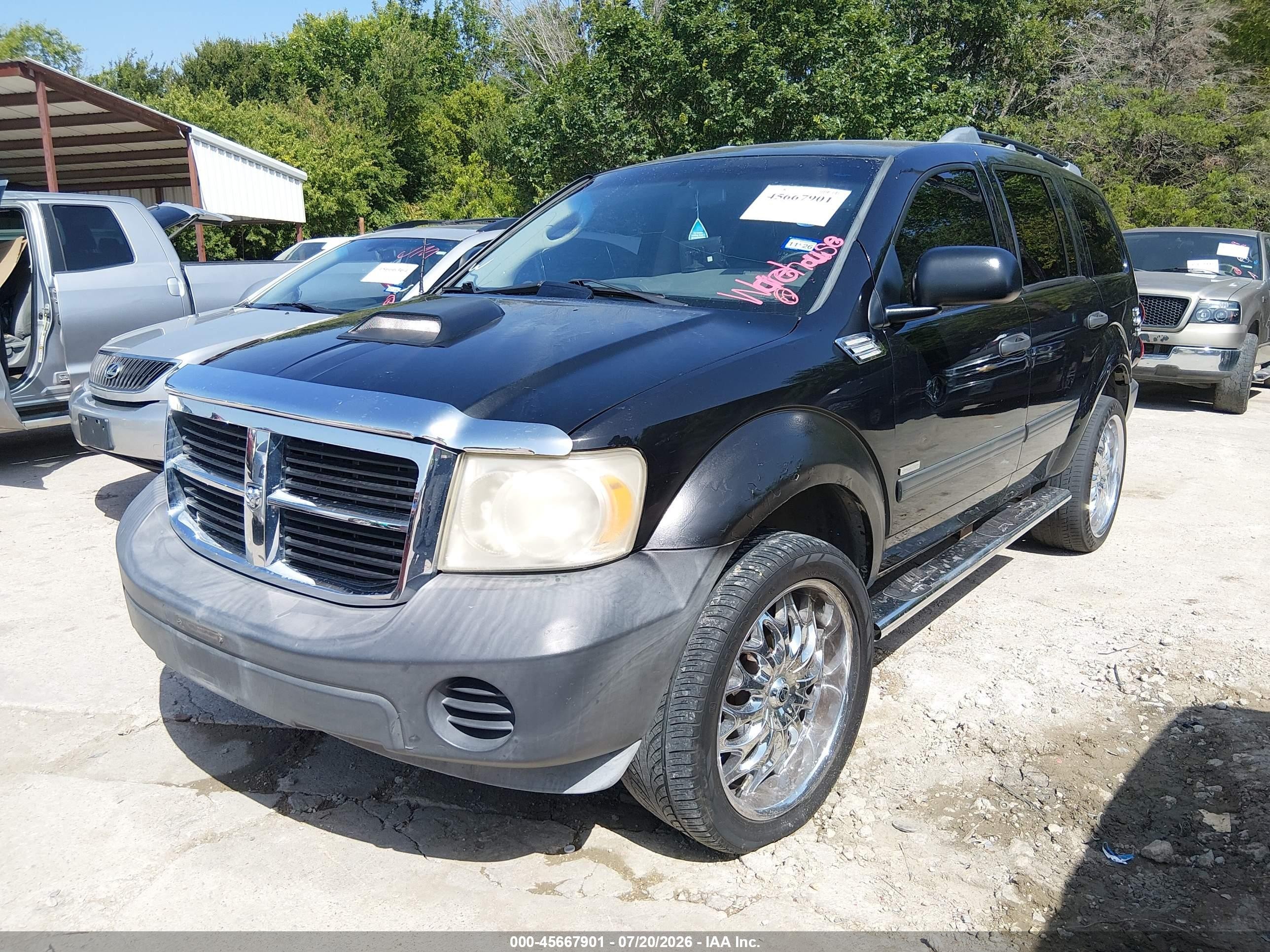 2007 Dodge Durango Sxt Black vin: 1D8HD38K57F579672