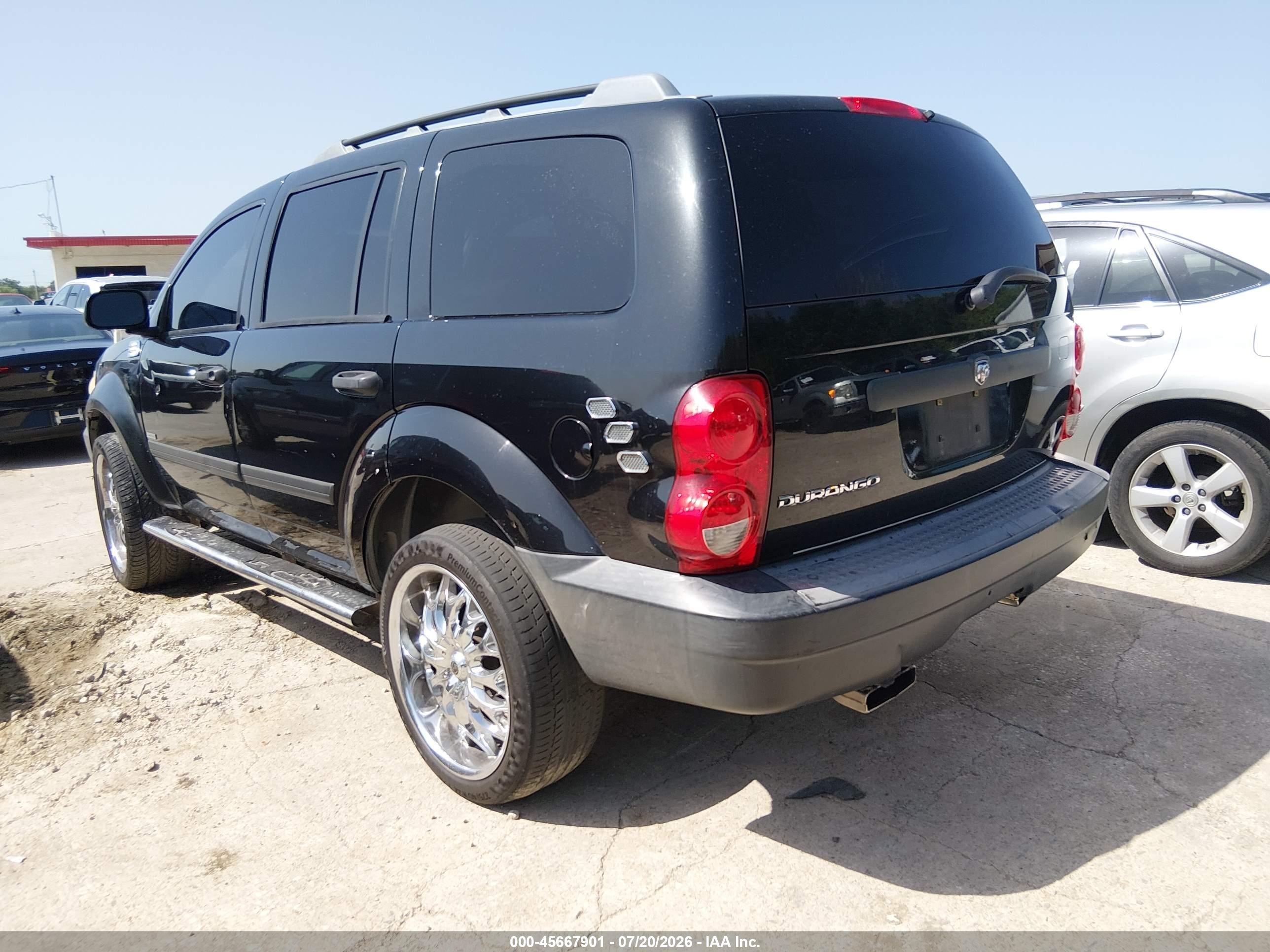 2007 Dodge Durango Sxt Black vin: 1D8HD38K57F579672