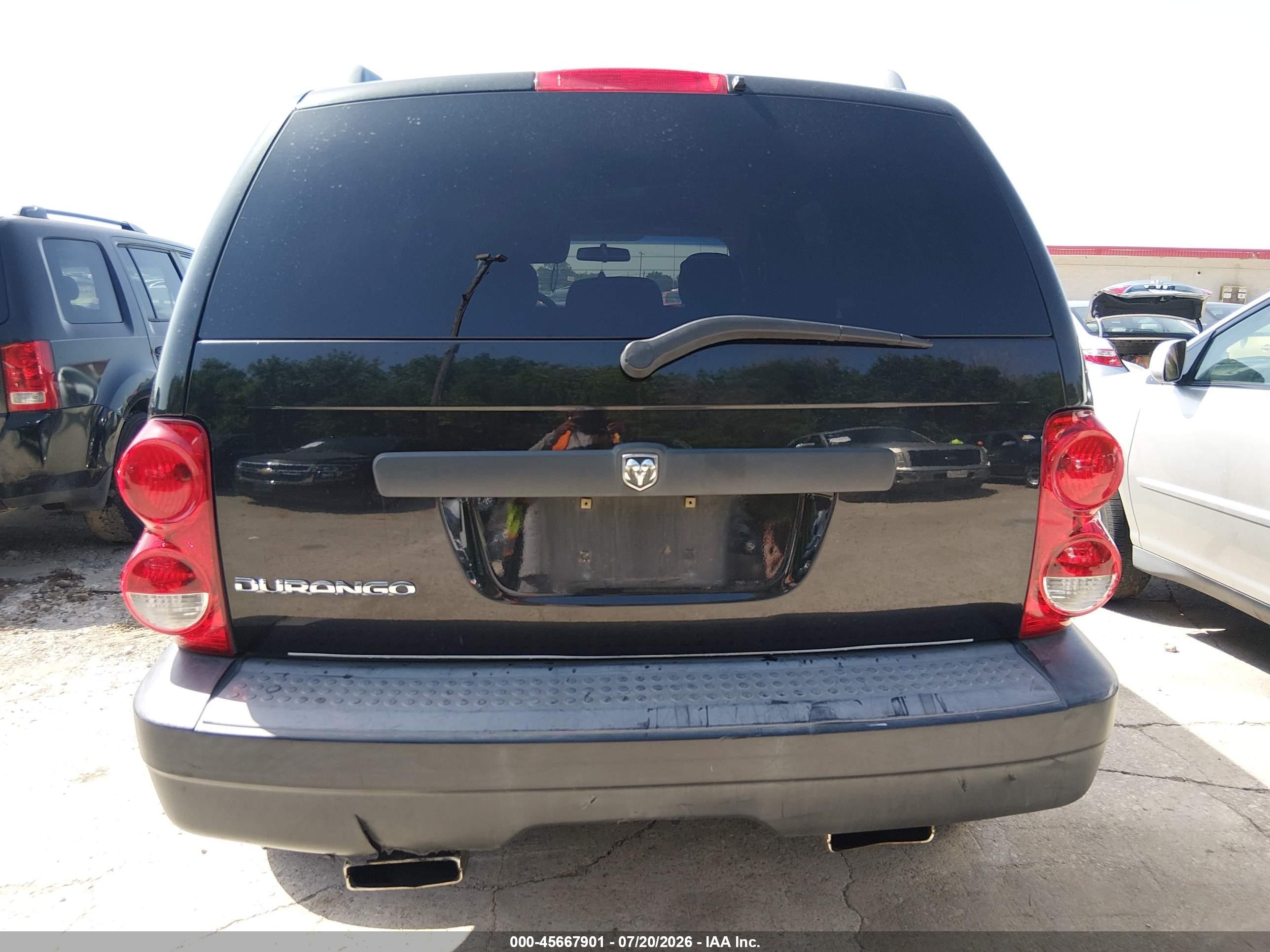 2007 Dodge Durango Sxt Black vin: 1D8HD38K57F579672