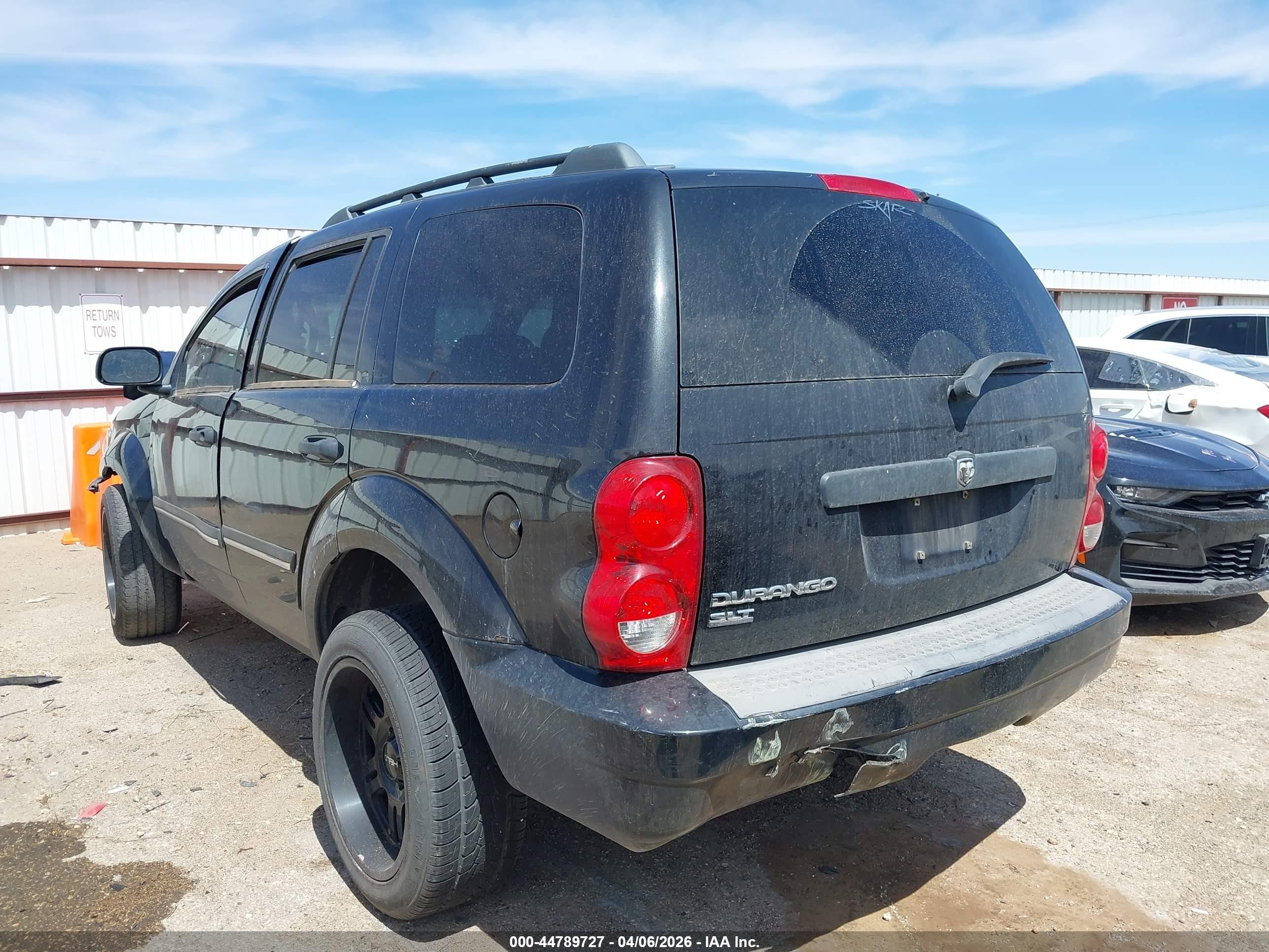 2007 Dodge Durango Slt Black vin: 1D8HD48N07F532145