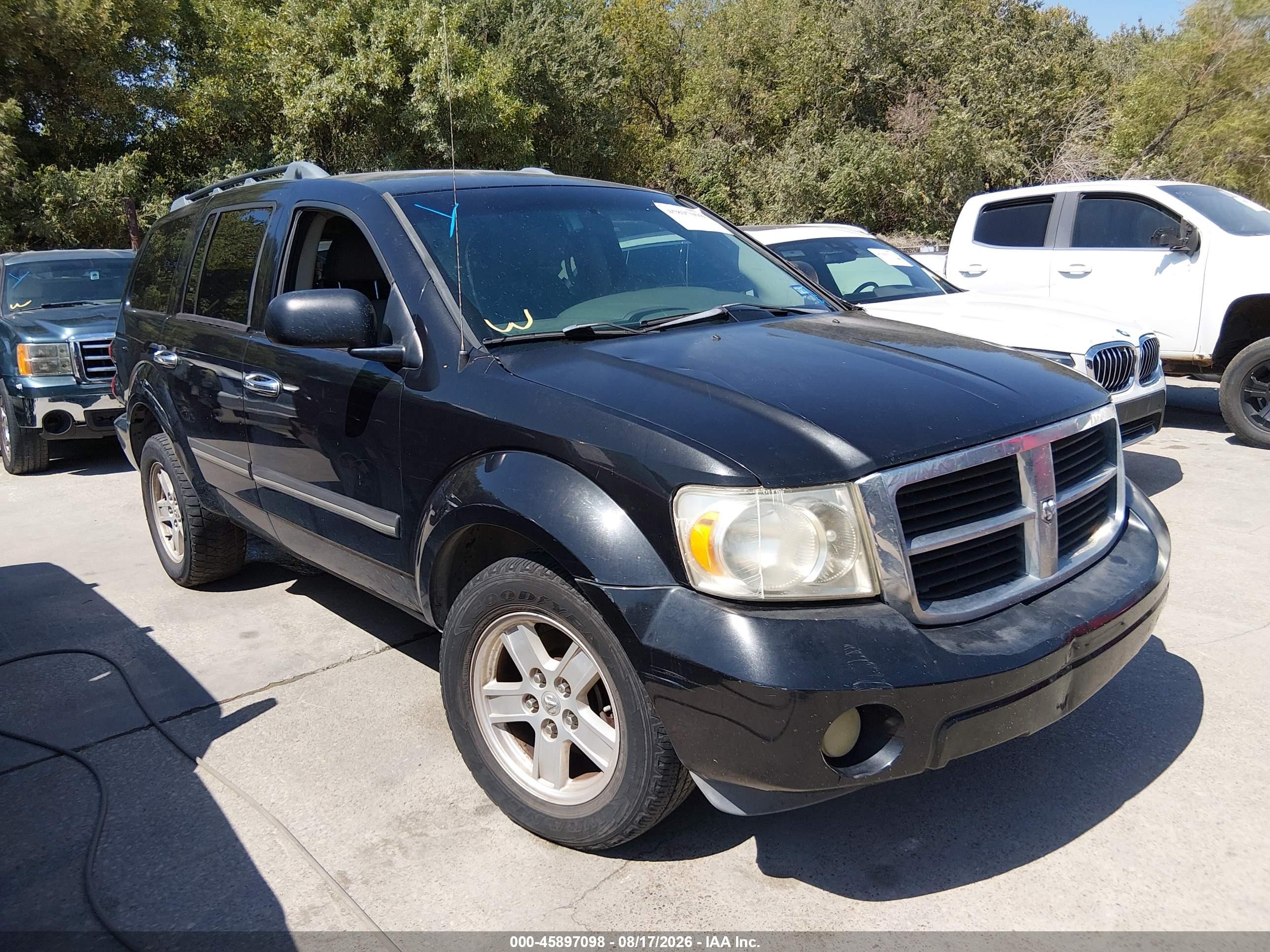 2007 Dodge Durango Slt Black vin: 1D8HD48P37F542301