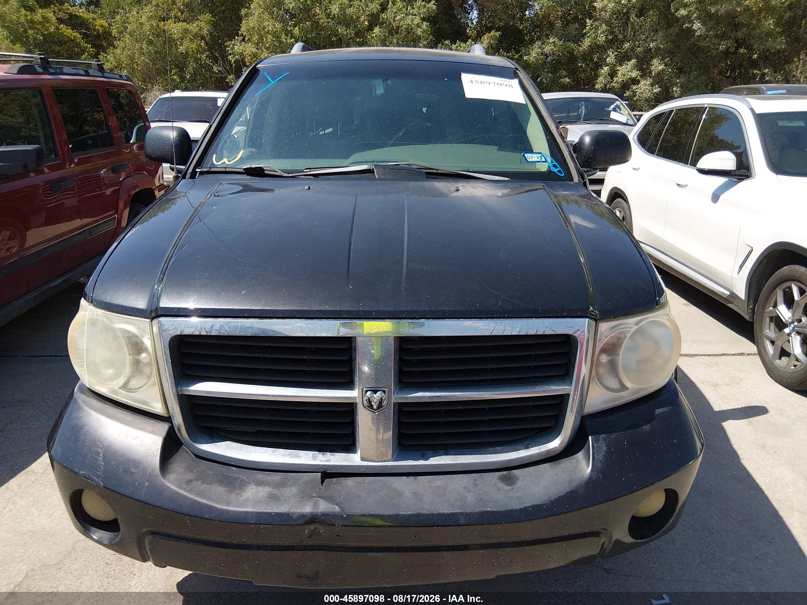 2007 Dodge Durango Slt Black vin: 1D8HD48P37F542301