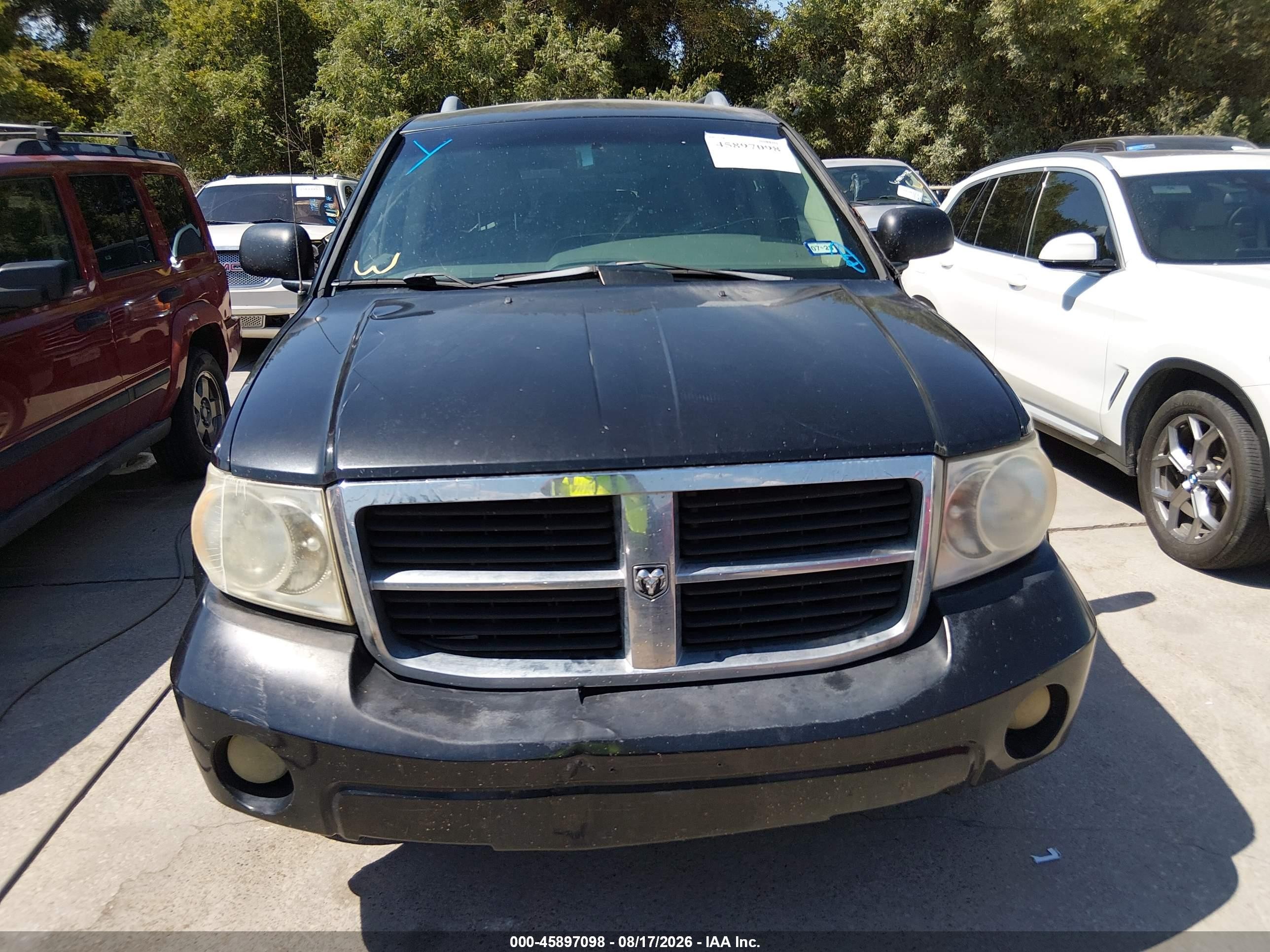 2007 Dodge Durango Slt Black vin: 1D8HD48P37F542301