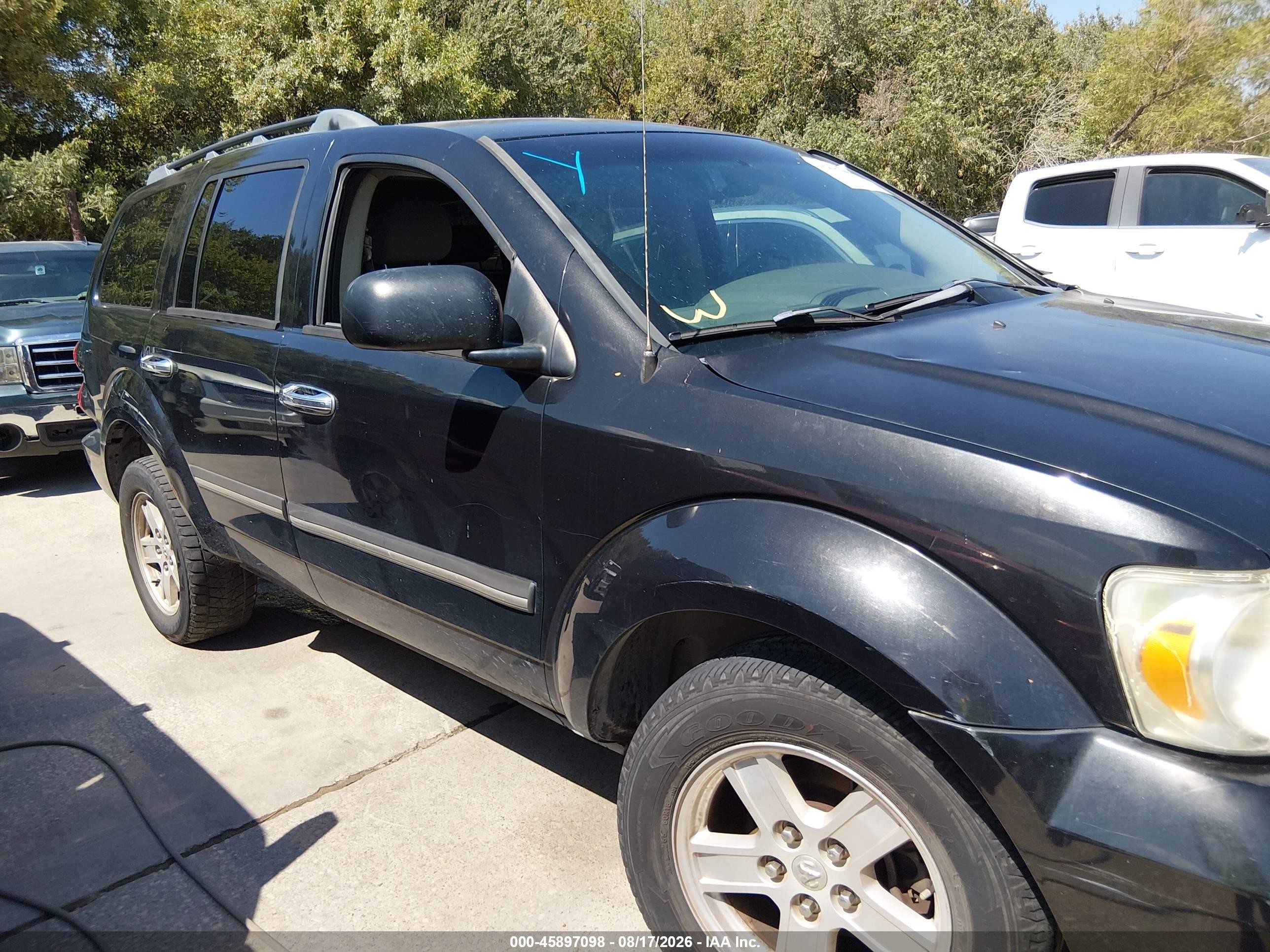 2007 Dodge Durango Slt Black vin: 1D8HD48P37F542301
