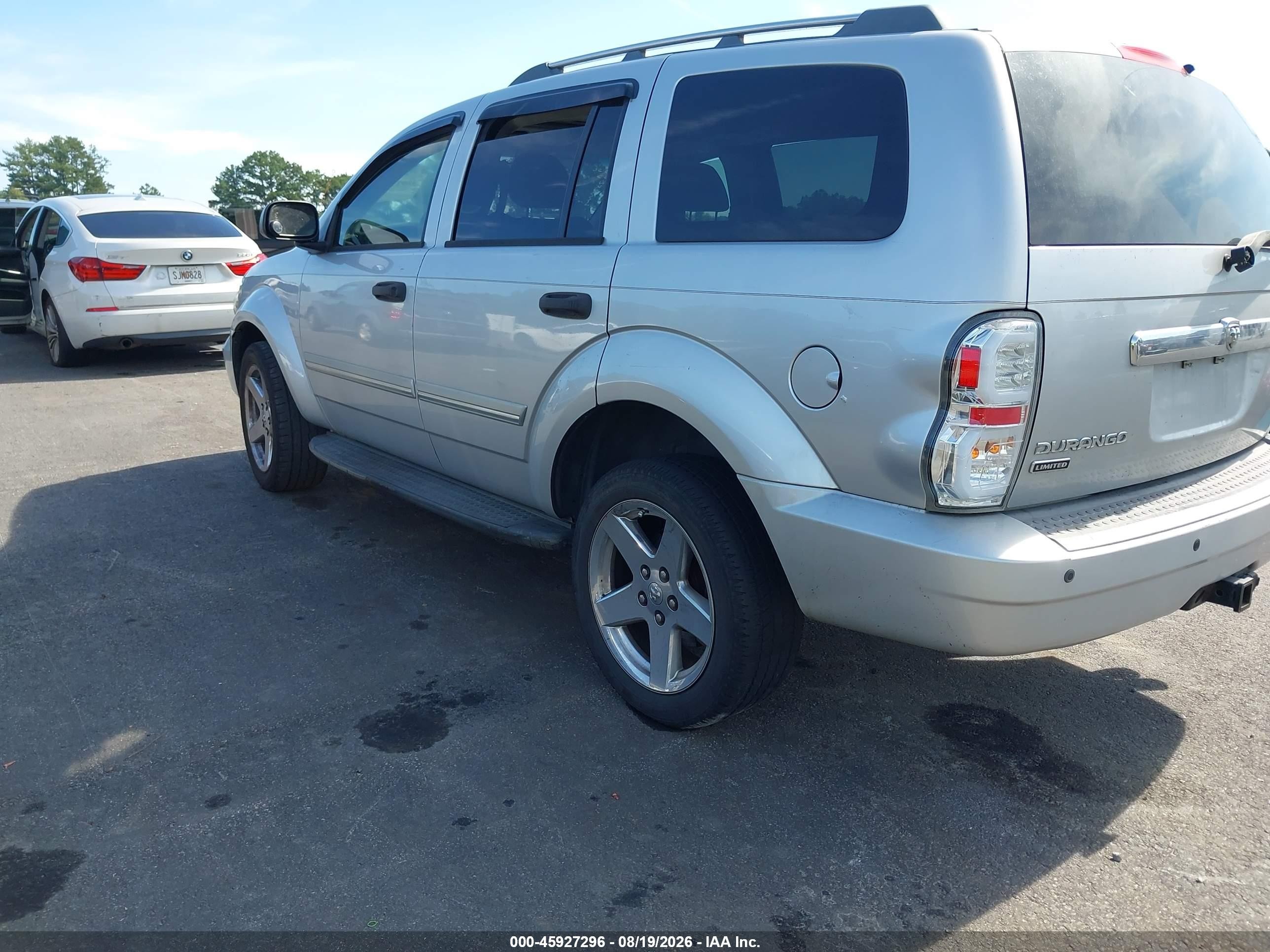 2007 Dodge Durango Limited Silver vin: 1D8HD58247F563619