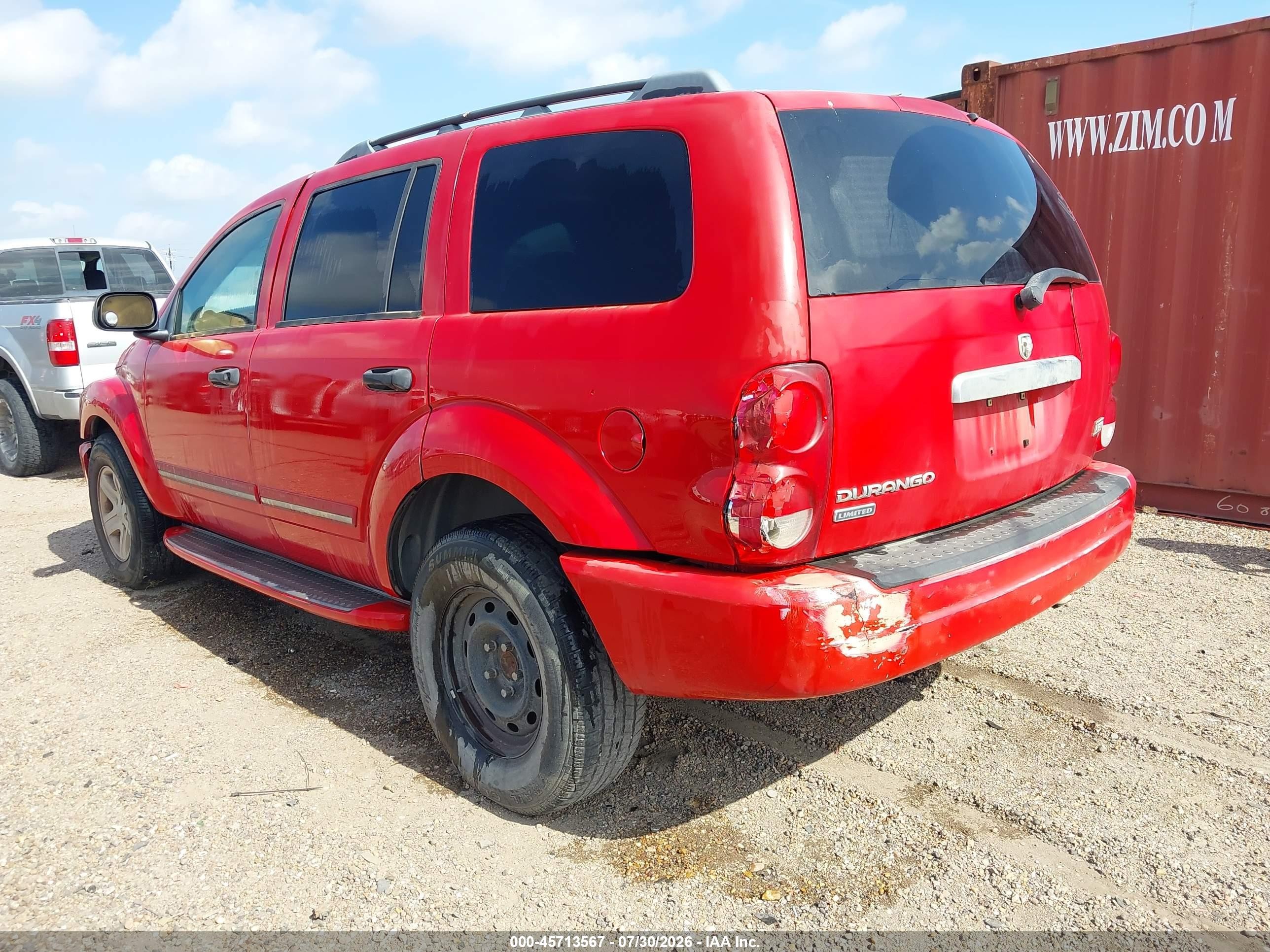 2005 Dodge Durango Limited Red vin: 1D8HD58D25F598500