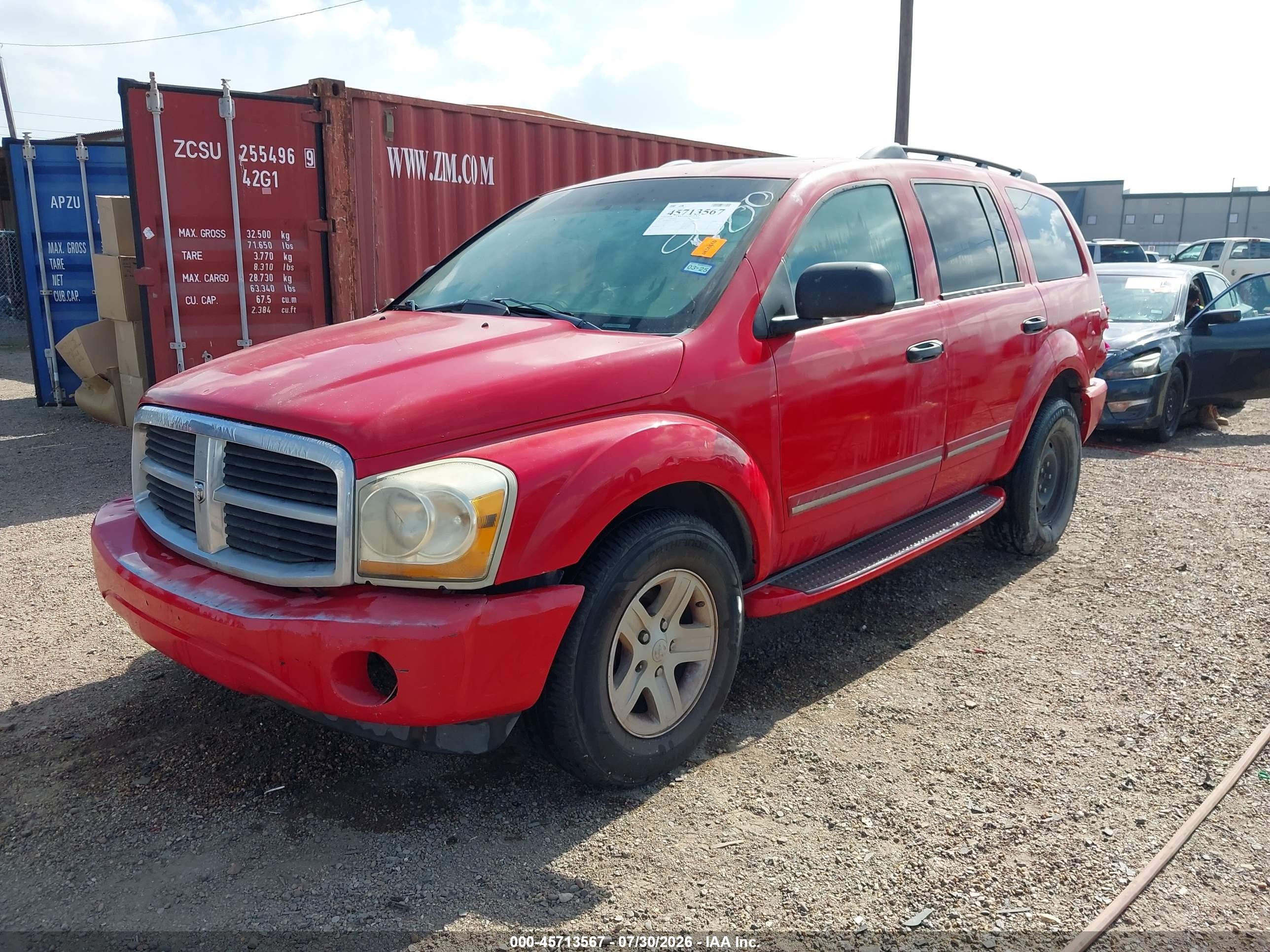 2005 Dodge Durango Limited Red vin: 1D8HD58D25F598500