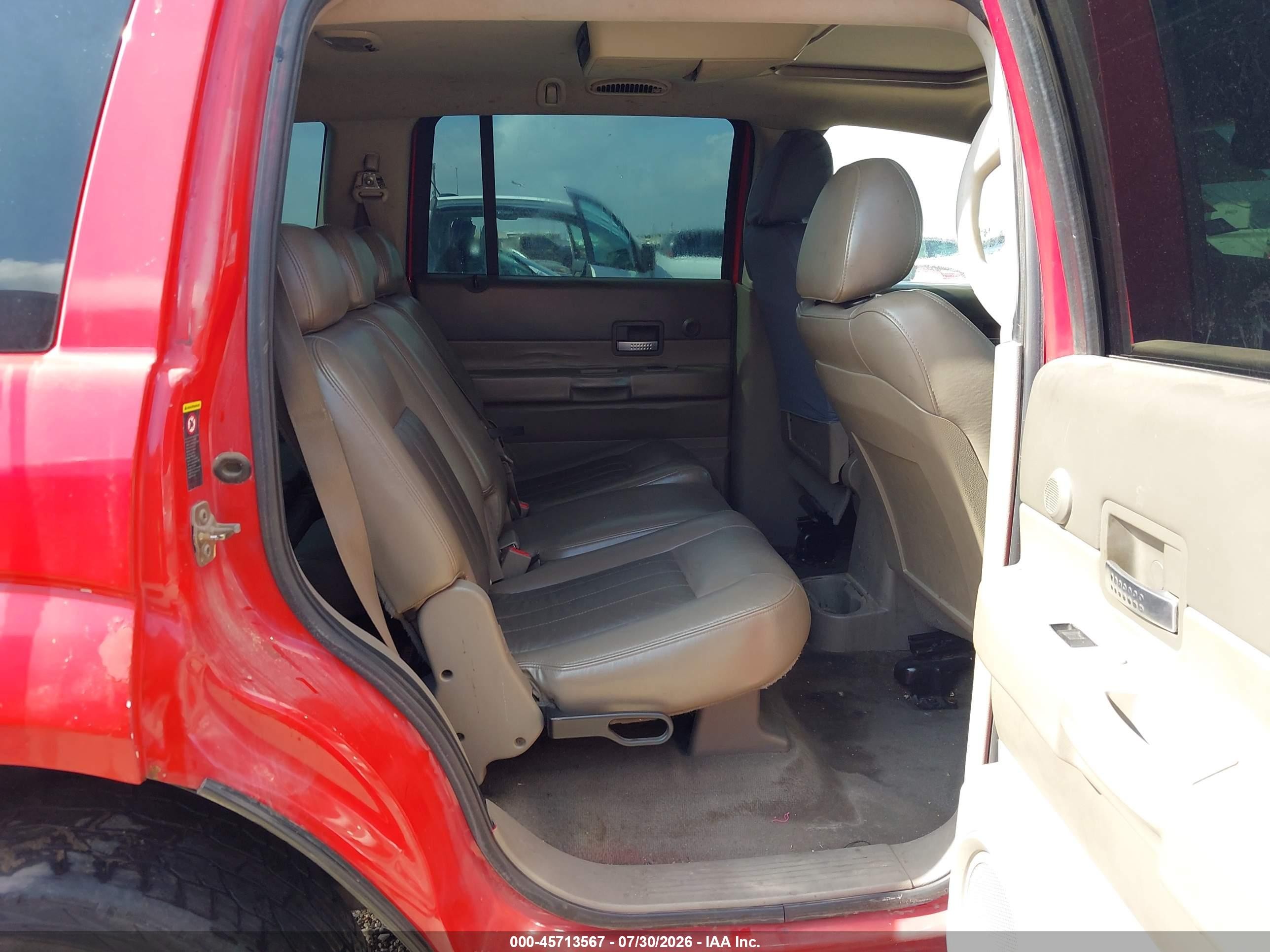 2005 Dodge Durango Limited Red vin: 1D8HD58D25F598500