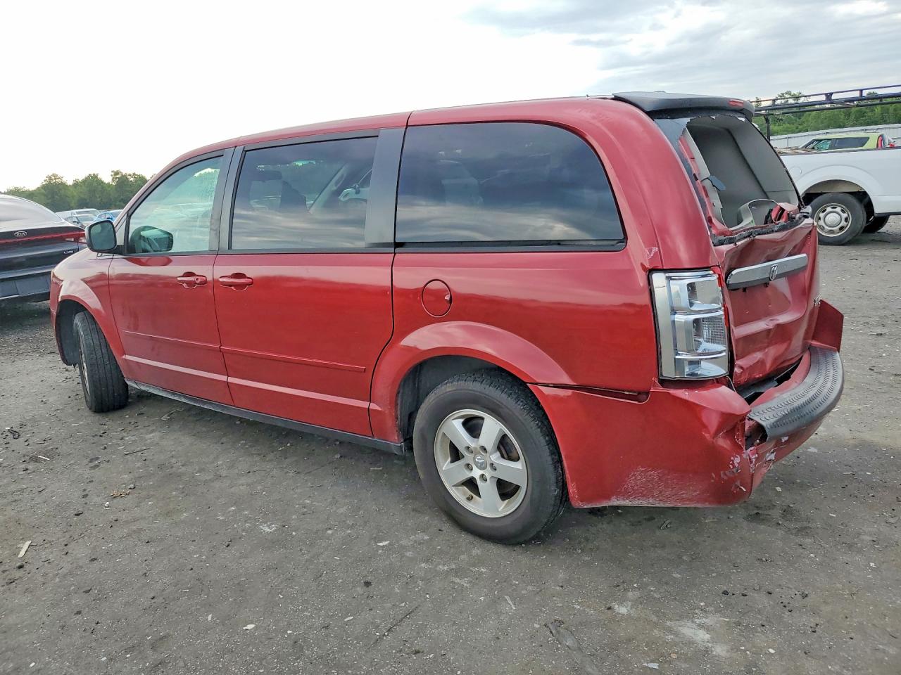 2009 Dodge Grand Caravan Se Red vin: 1D8HN44E19B509941