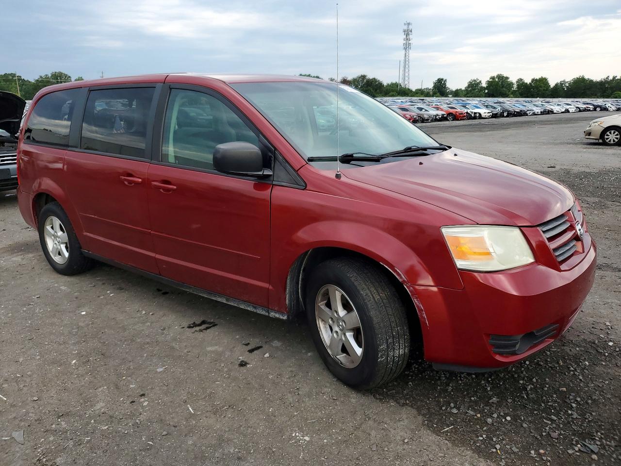 2009 Dodge Grand Caravan Se Red vin: 1D8HN44E19B509941