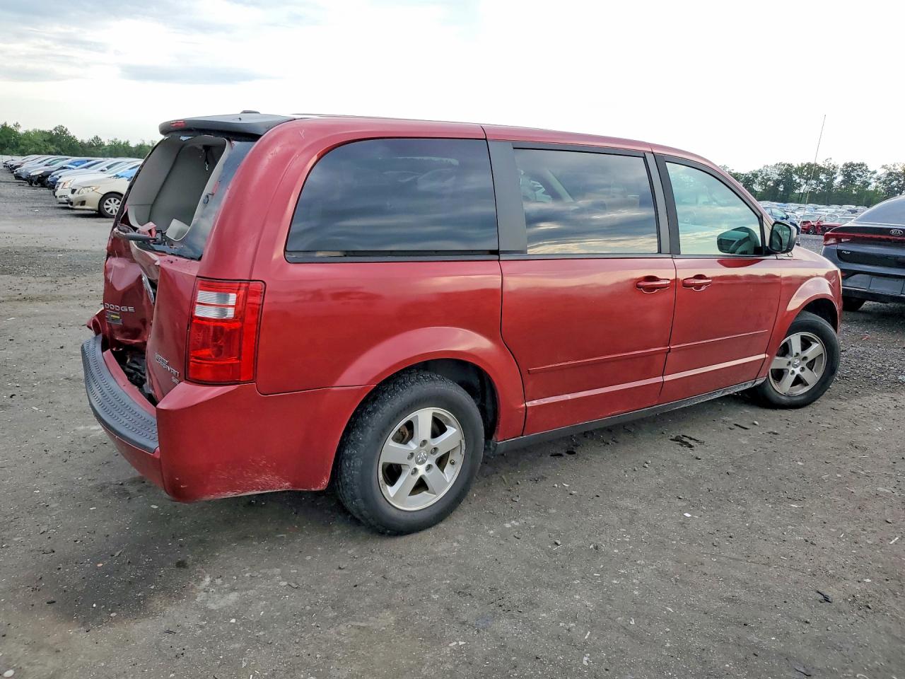 2009 Dodge Grand Caravan Se Red vin: 1D8HN44E19B509941