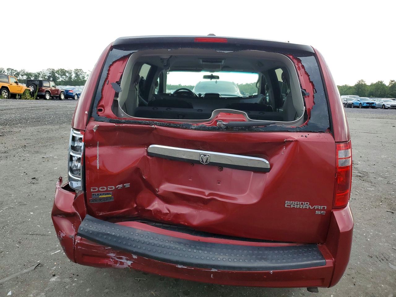 2009 Dodge Grand Caravan Se Red vin: 1D8HN44E19B509941