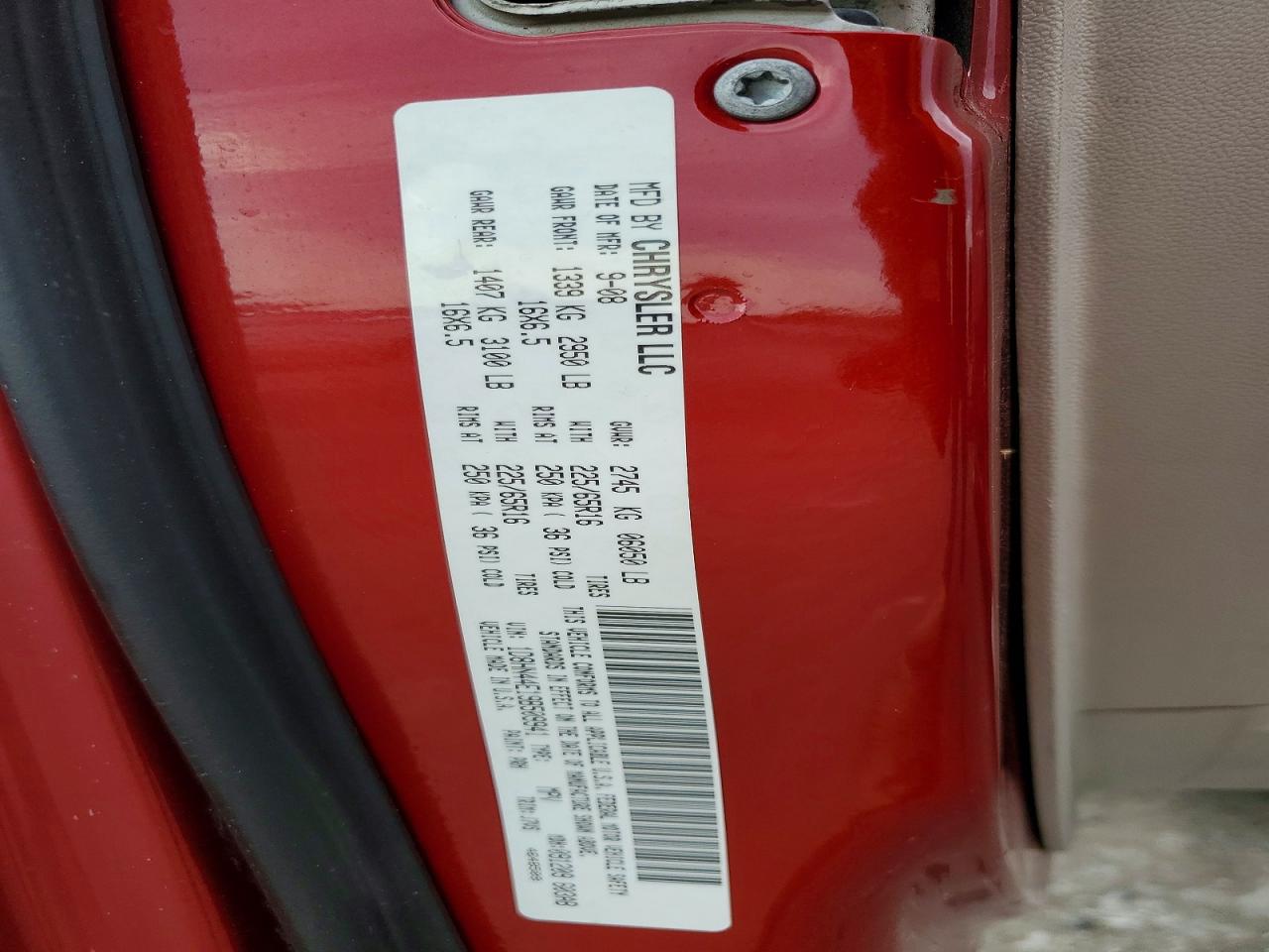2009 Dodge Grand Caravan Se Red vin: 1D8HN44E19B509941