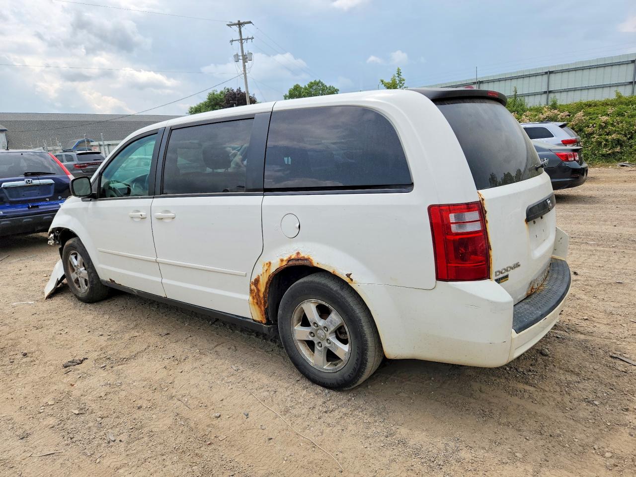 2009 Dodge Grand Caravan Se White vin: 1D8HN44E39B505664