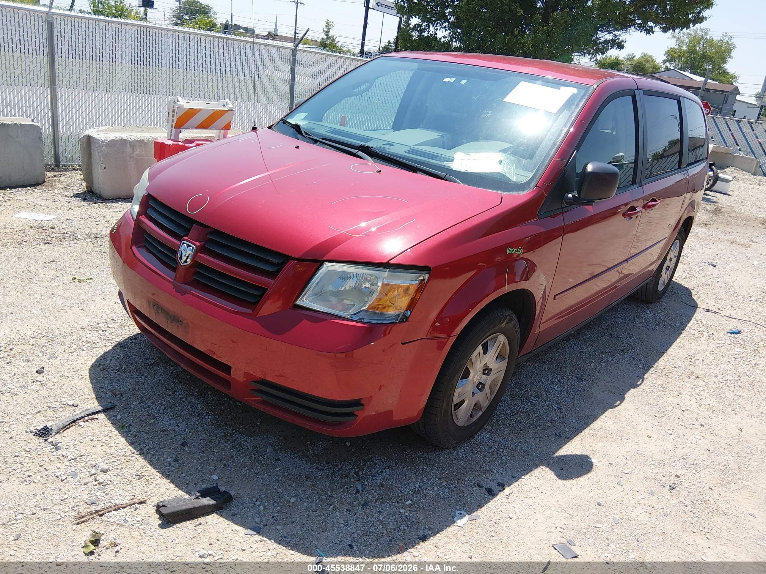 2009 Dodge Grand Caravan Se Red vin: 1D8HN44E39B511321