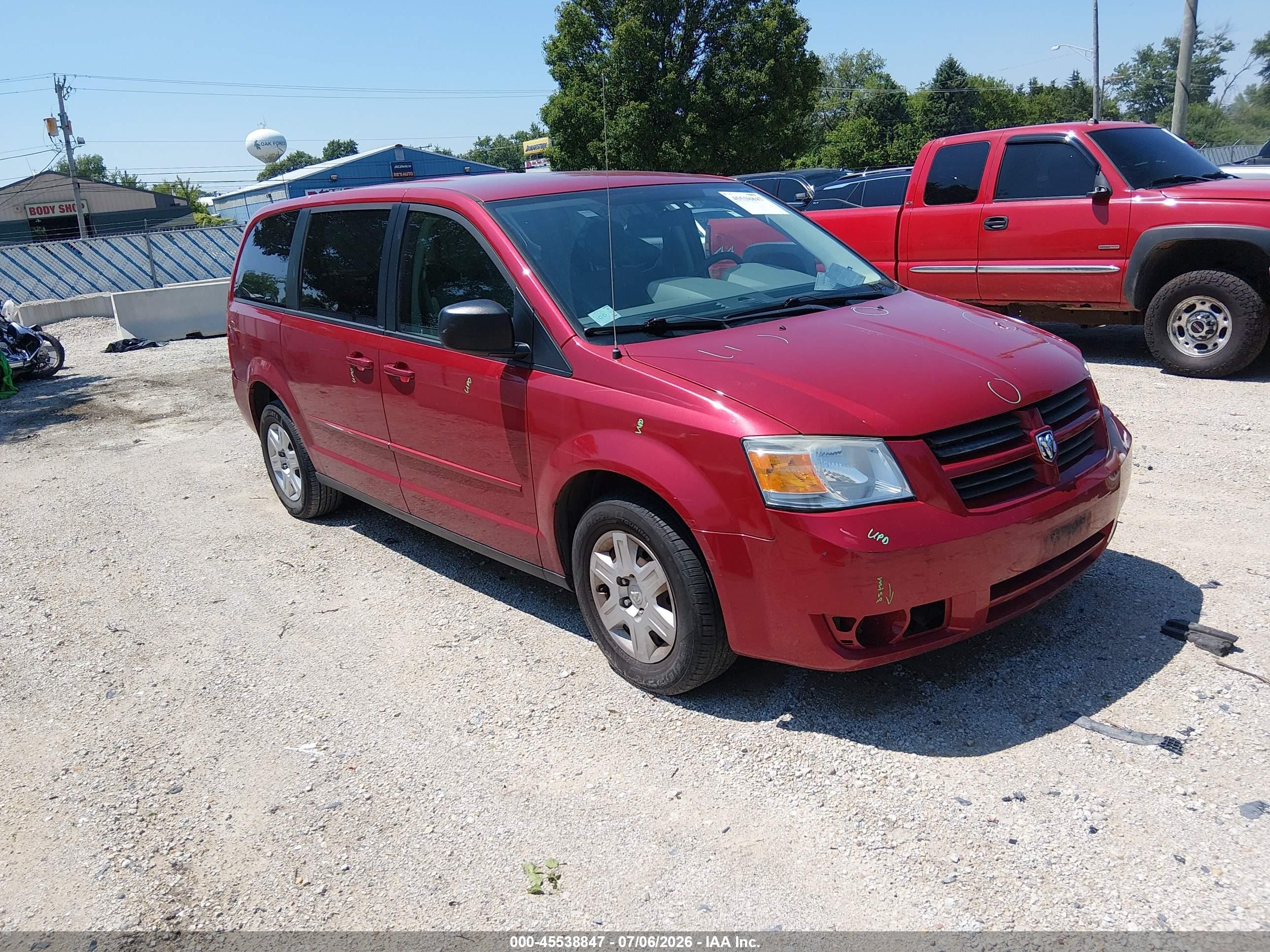 2009 Dodge Grand Caravan Se Red vin: 1D8HN44E39B511321