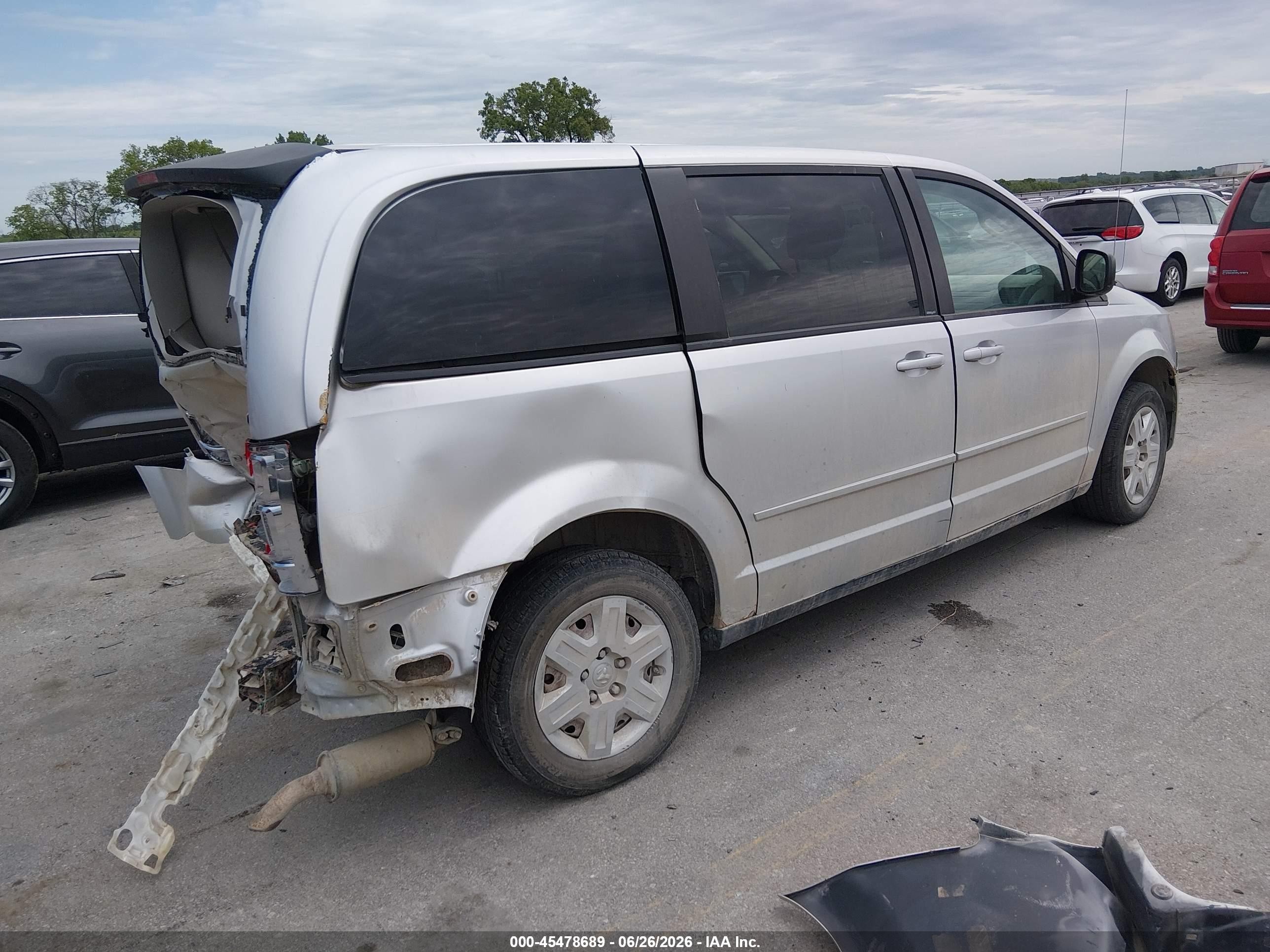 2009 Dodge Grand Caravan Se Gray vin: 1D8HN44E79B511595