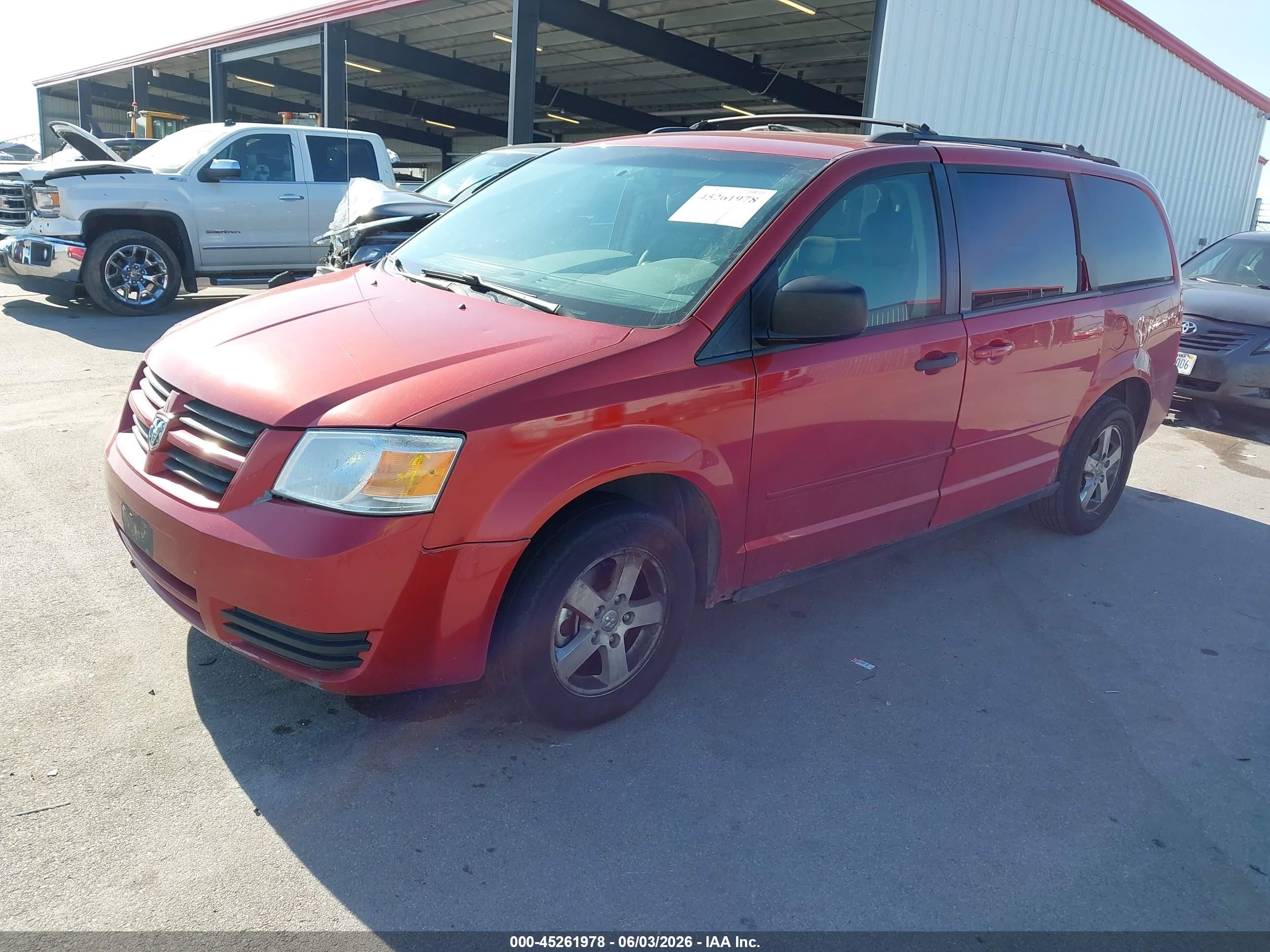 2008 Dodge Grand Caravan Se Red vin: 1D8HN44H08B107501