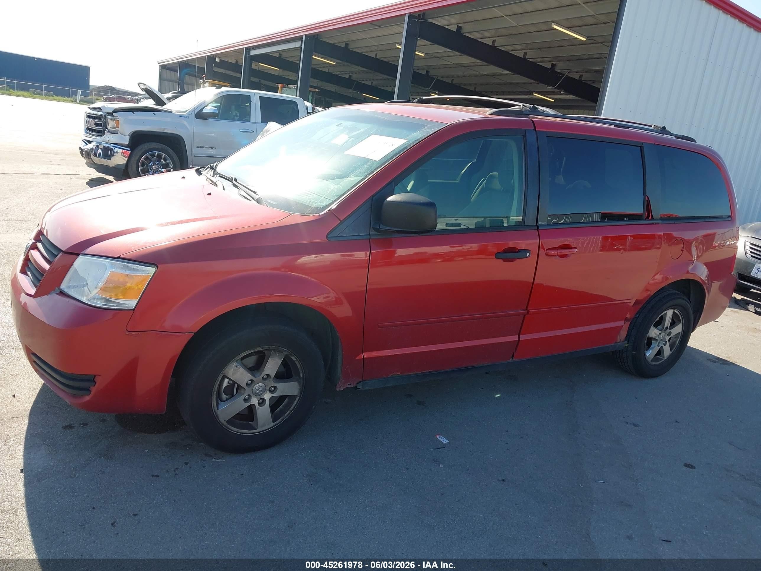 2008 Dodge Grand Caravan Se Red vin: 1D8HN44H08B107501
