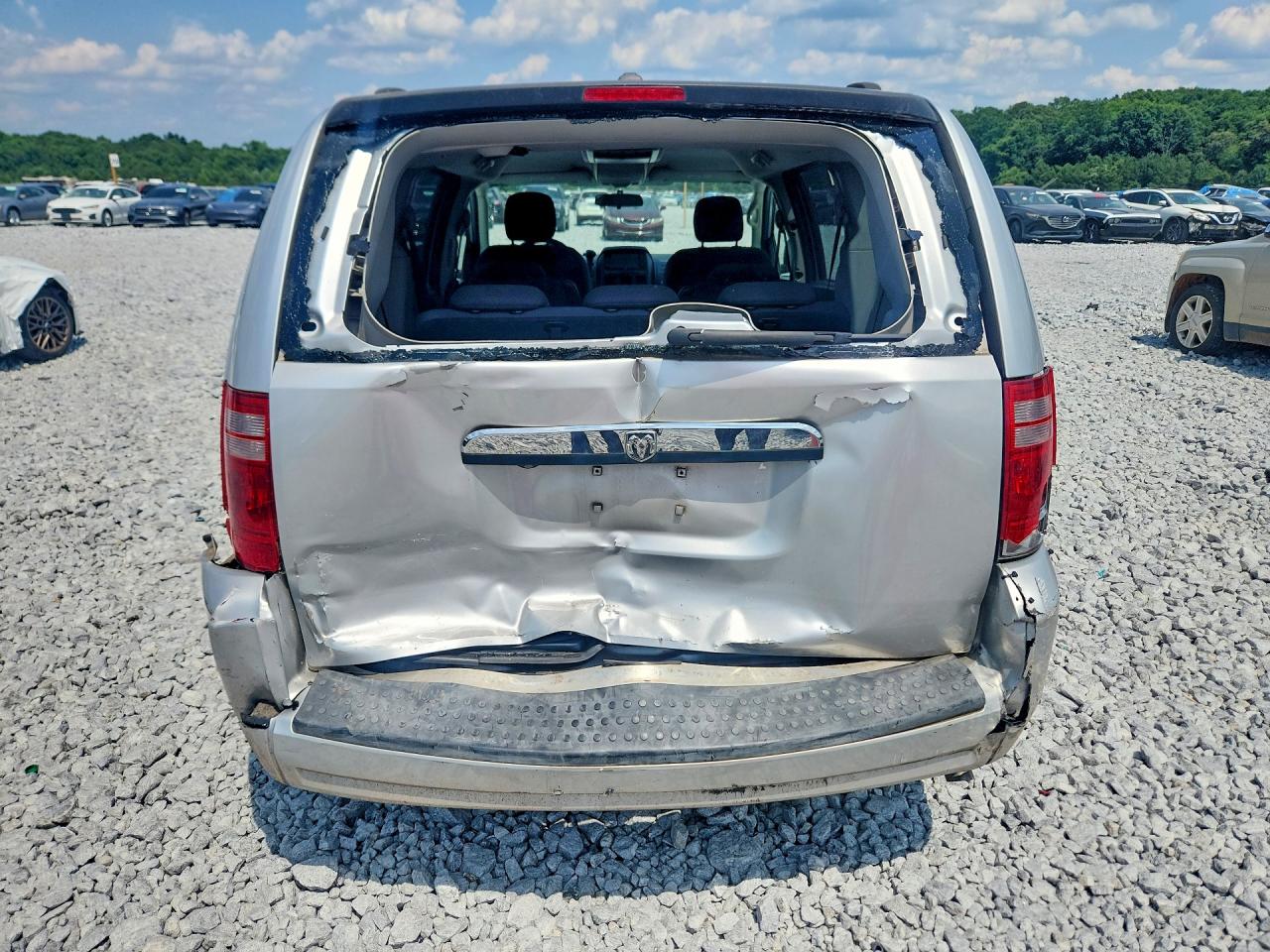 2008 Dodge Grand Caravan Se Silver vin: 1D8HN44H08B164653