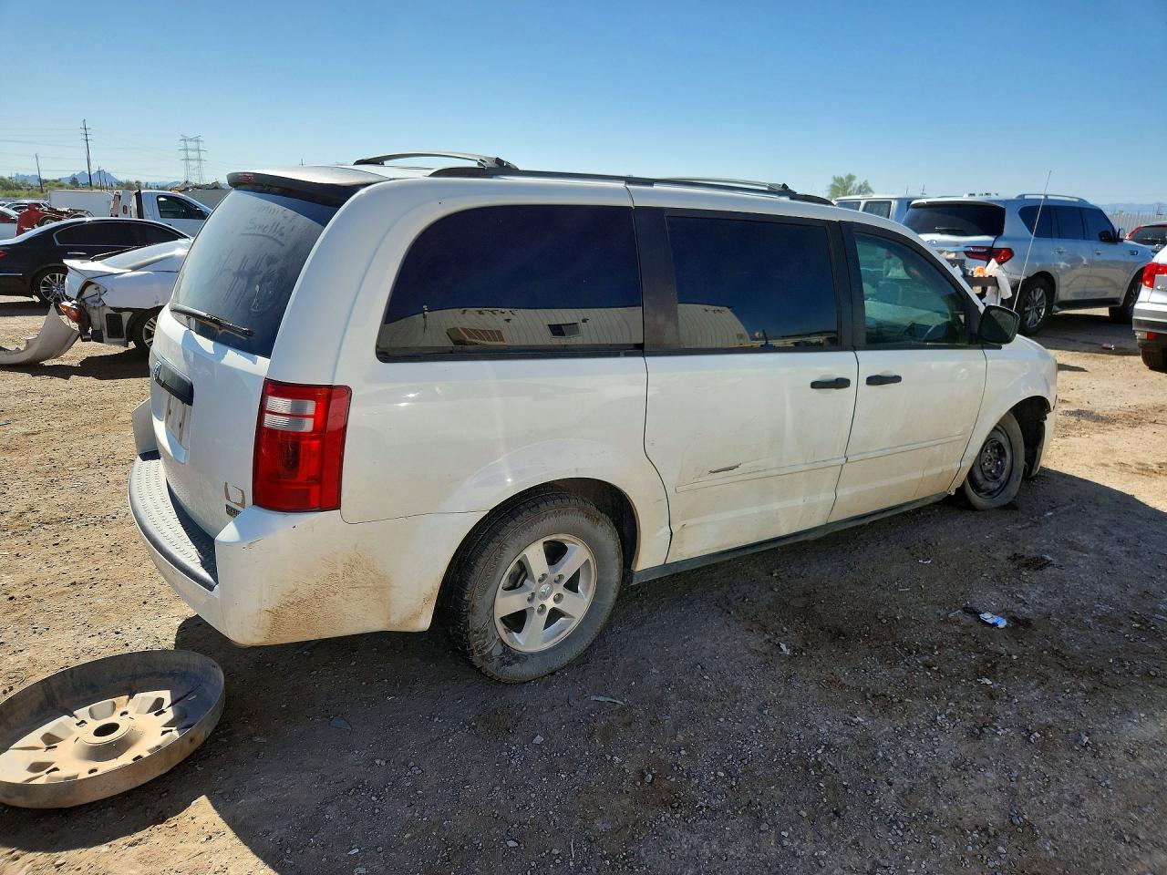 2008 Dodge Grand Caravan Se White vin: 1D8HN44H08B172302