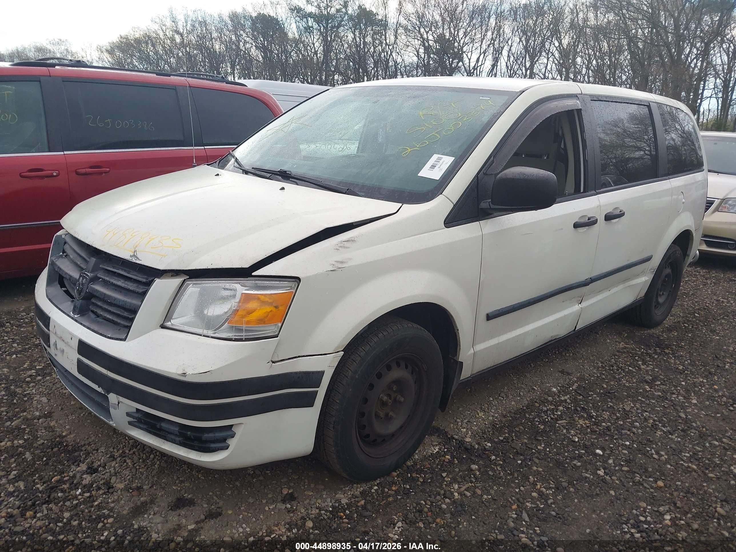 2008 Dodge Grand Caravan Se White vin: 1D8HN44H18B134612