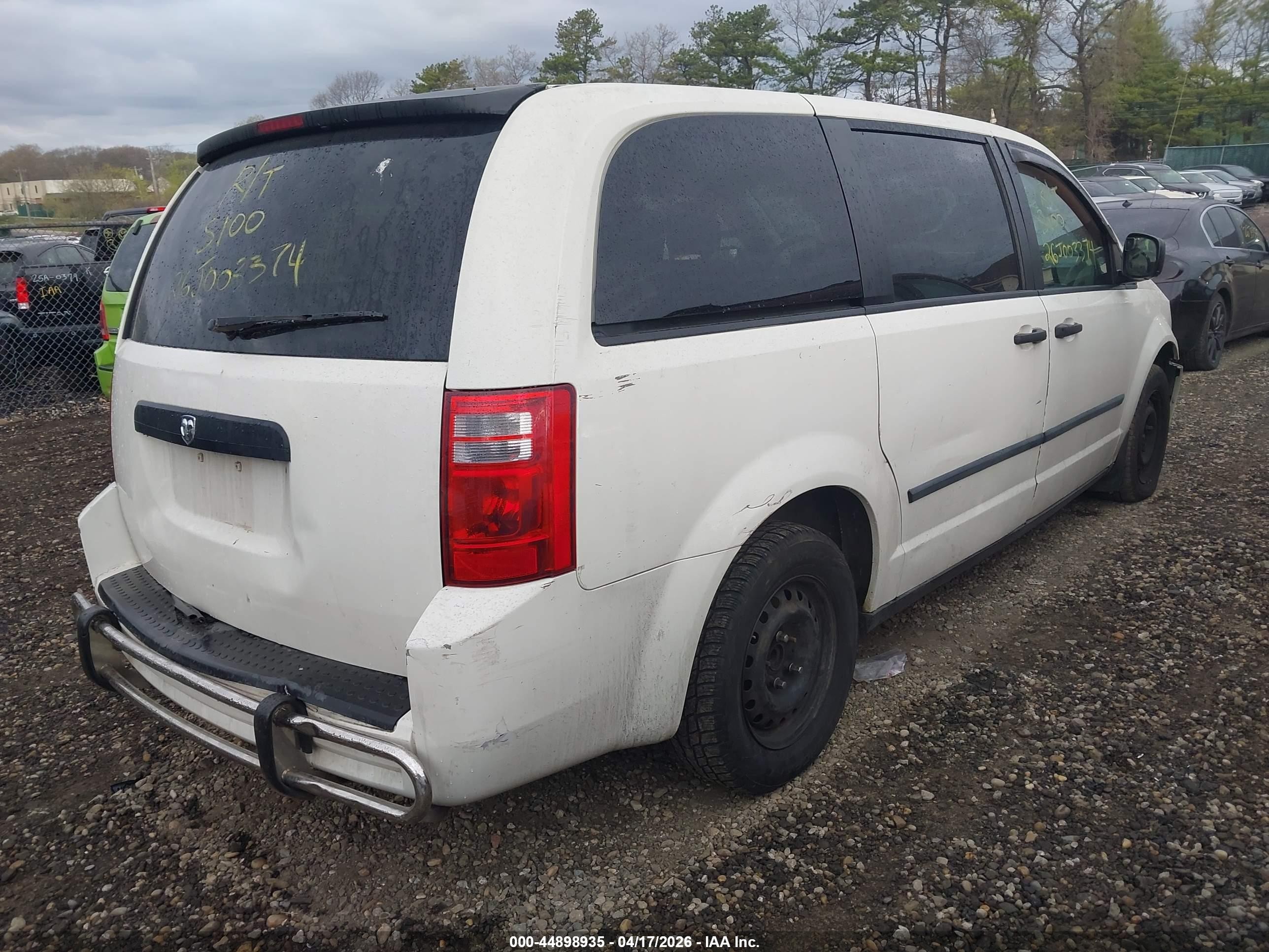 2008 Dodge Grand Caravan Se White vin: 1D8HN44H18B134612