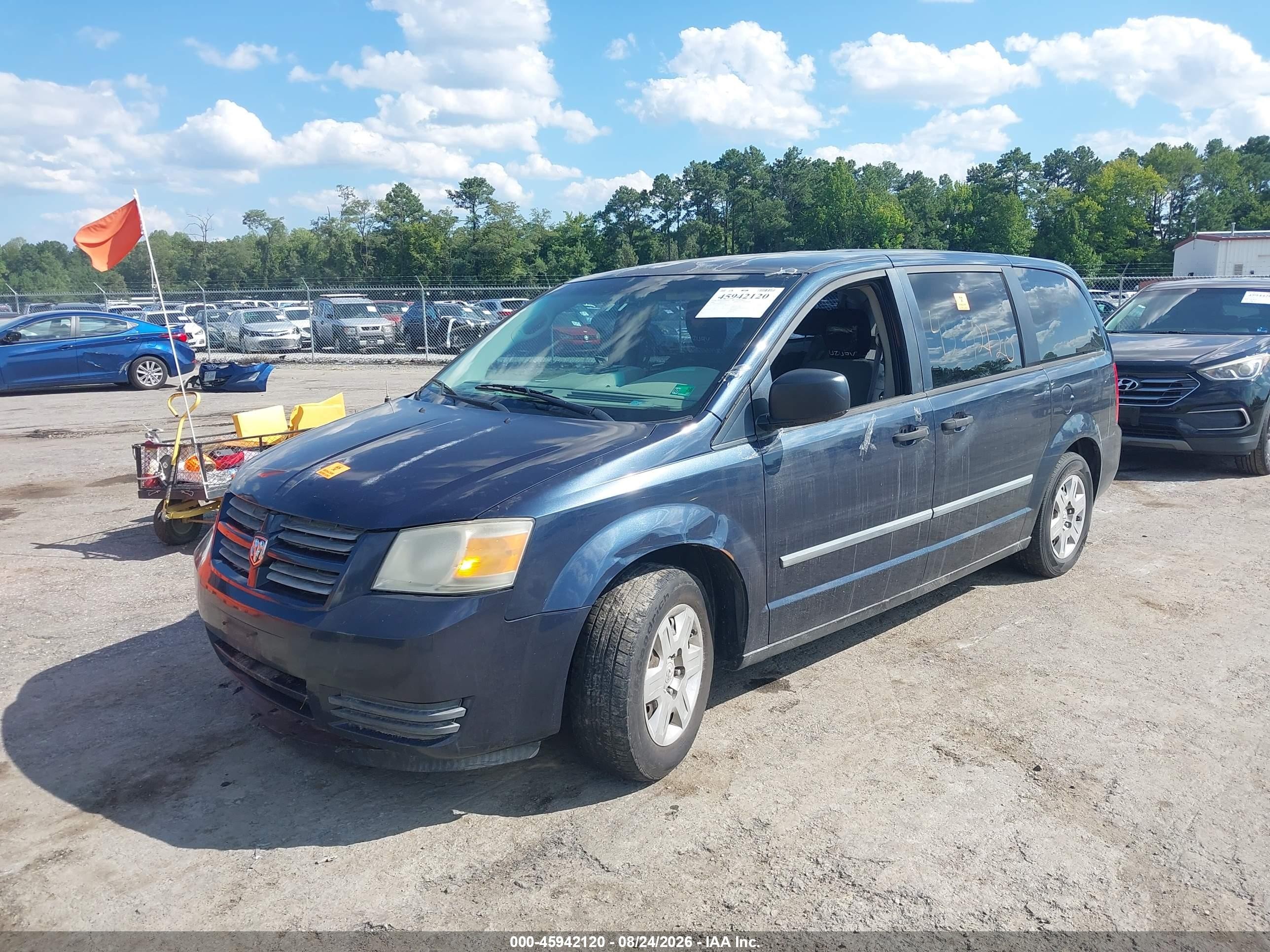 2008 Dodge Grand Caravan Se Blue vin: 1D8HN44H18B188573
