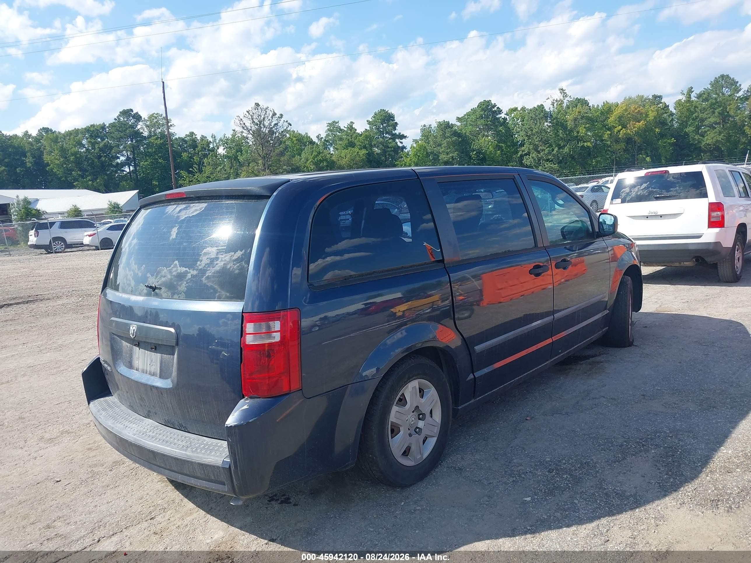 2008 Dodge Grand Caravan Se Blue vin: 1D8HN44H18B188573