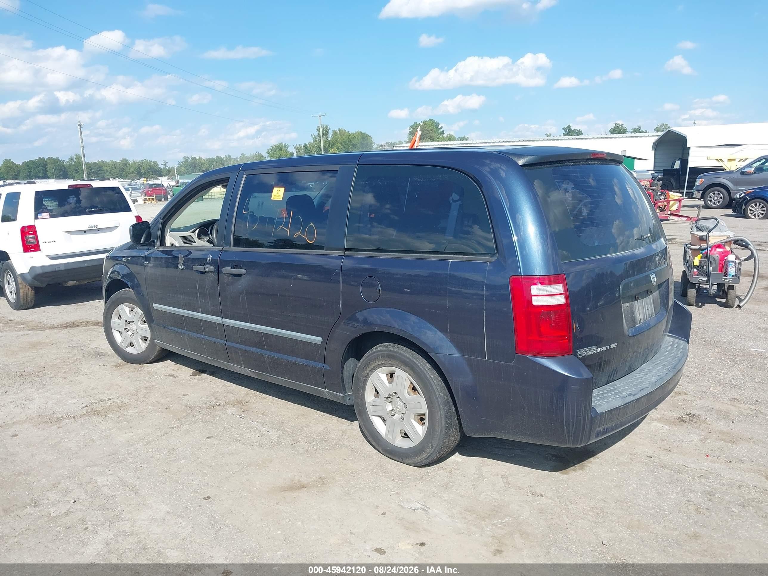 2008 Dodge Grand Caravan Se Blue vin: 1D8HN44H18B188573