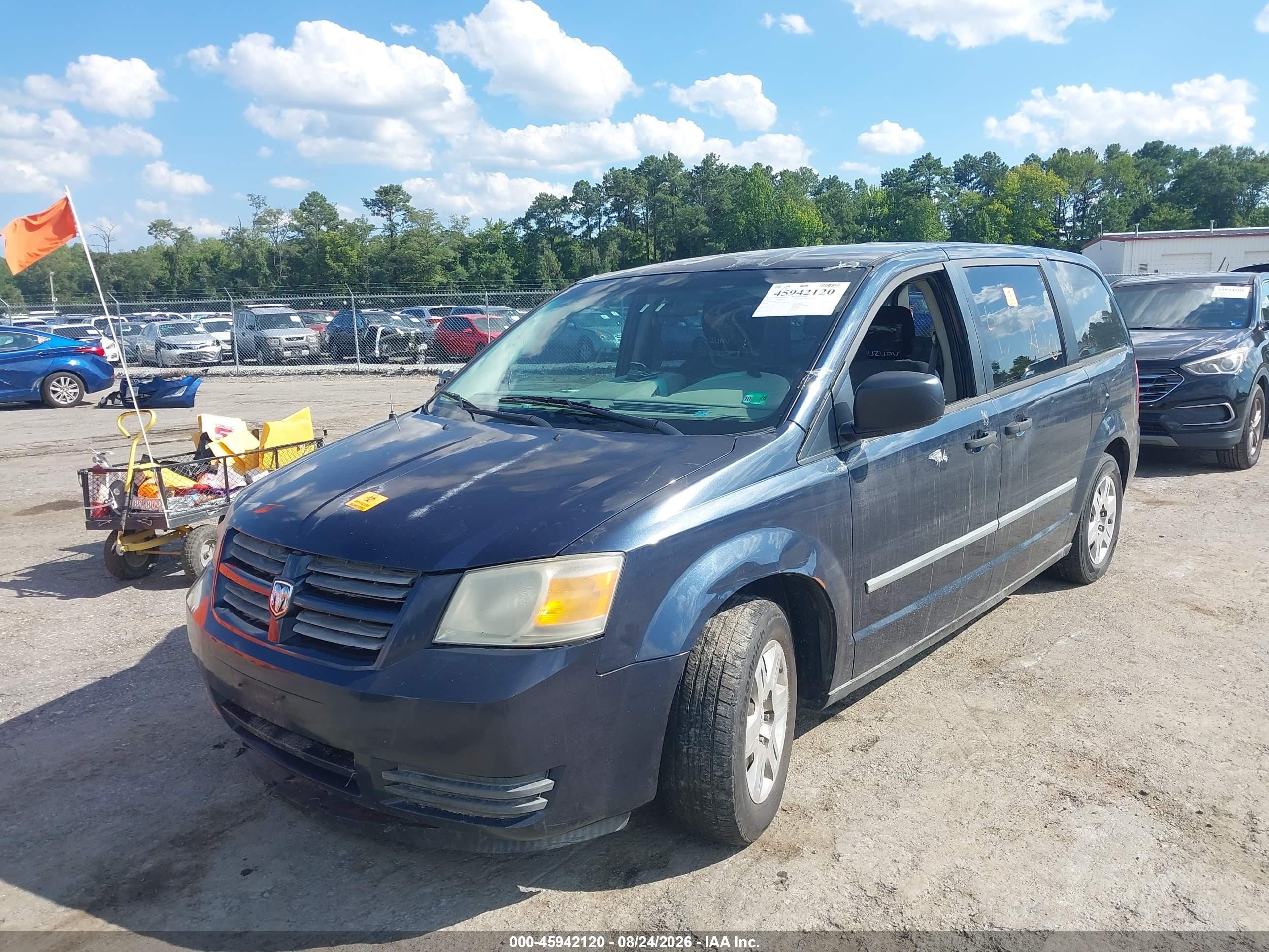 2008 Dodge Grand Caravan Se Blue vin: 1D8HN44H18B188573