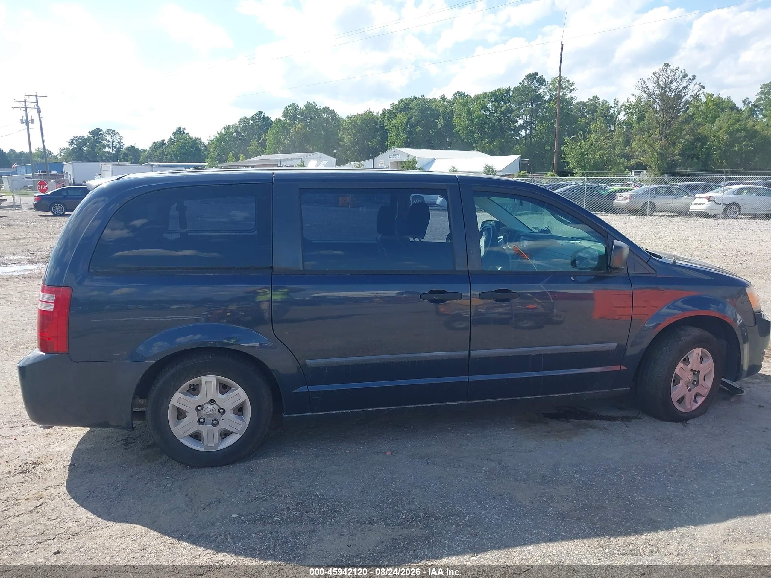 2008 Dodge Grand Caravan Se Blue vin: 1D8HN44H18B188573