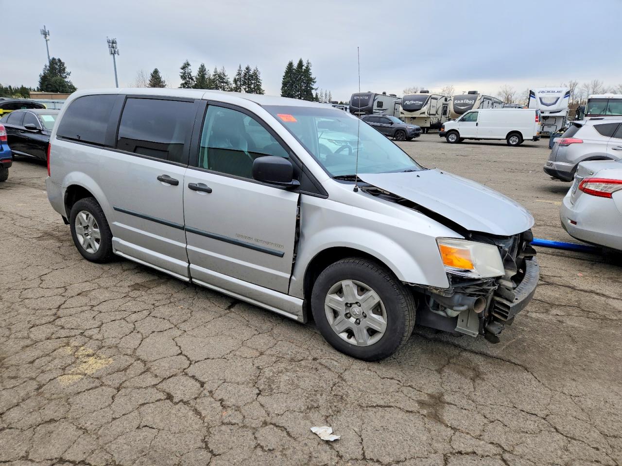 2008 Dodge Grand Caravan Se Silver vin: 1D8HN44H28B156568