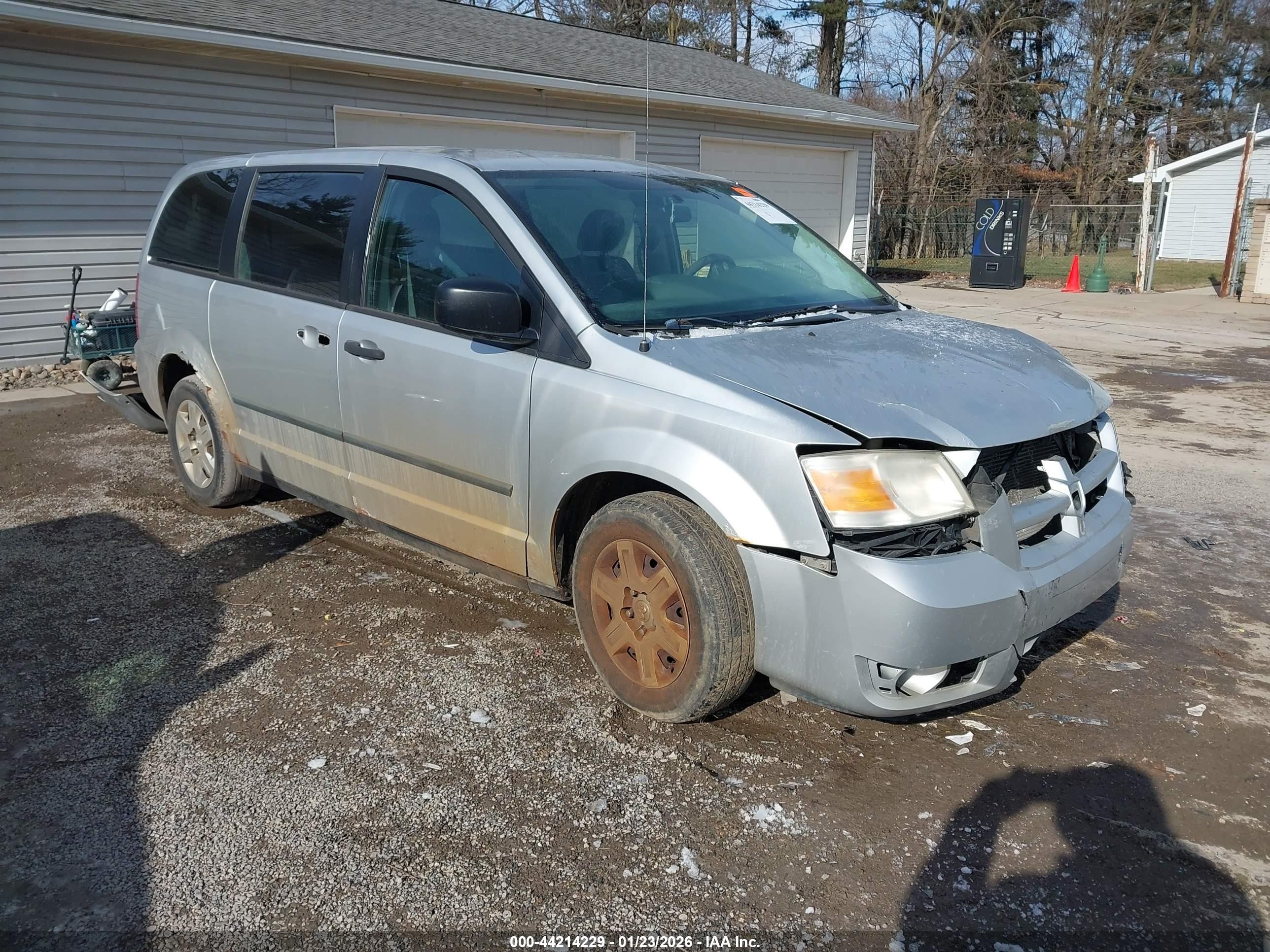 2008 Dodge Grand Caravan Se Silver vin: 1D8HN44H28B188498