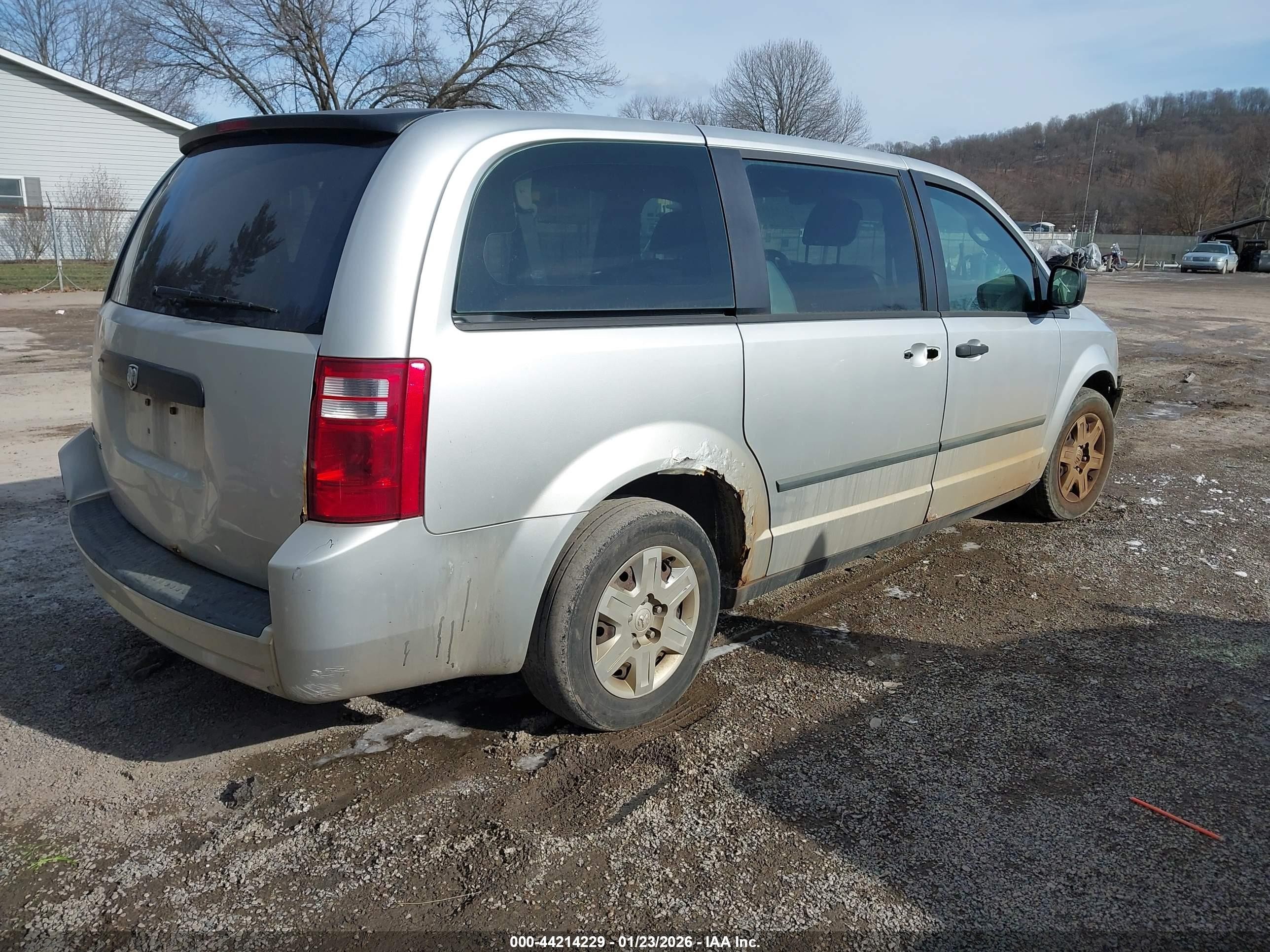 2008 Dodge Grand Caravan Se Silver vin: 1D8HN44H28B188498