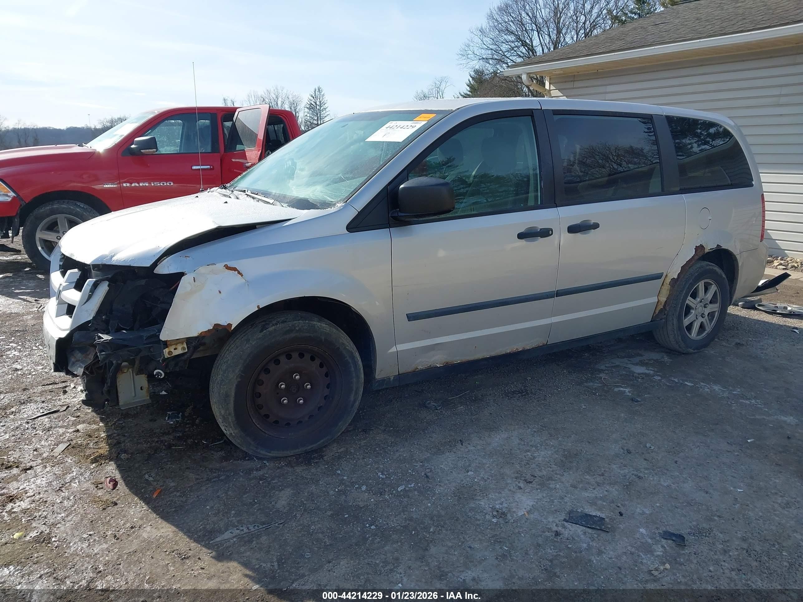 2008 Dodge Grand Caravan Se Silver vin: 1D8HN44H28B188498