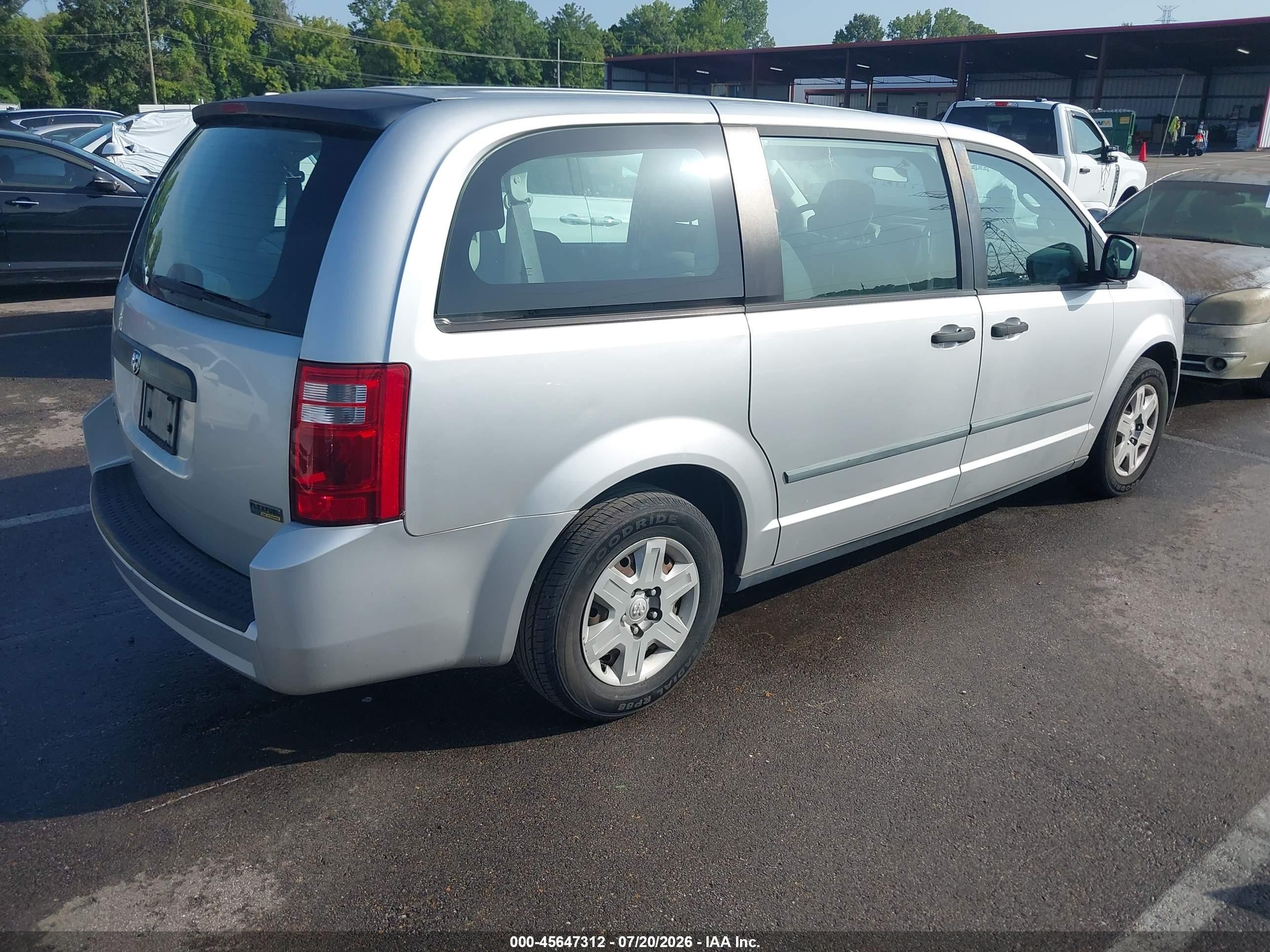 2008 Dodge Grand Caravan Se Silver vin: 1D8HN44H38B148804