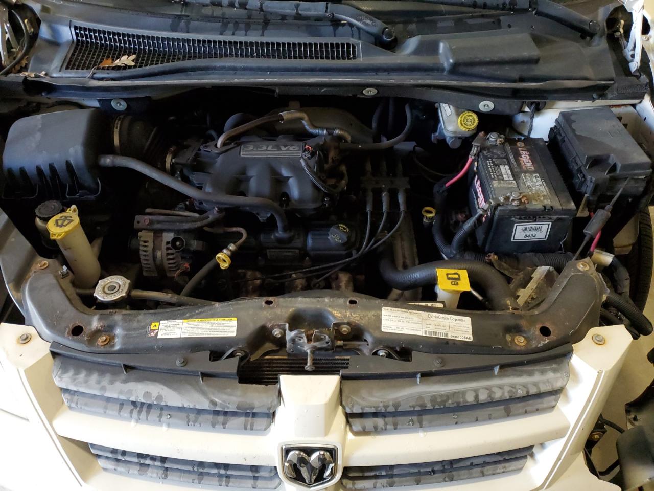 2008 Dodge Grand Caravan Se White vin: 1D8HN44H38B158622