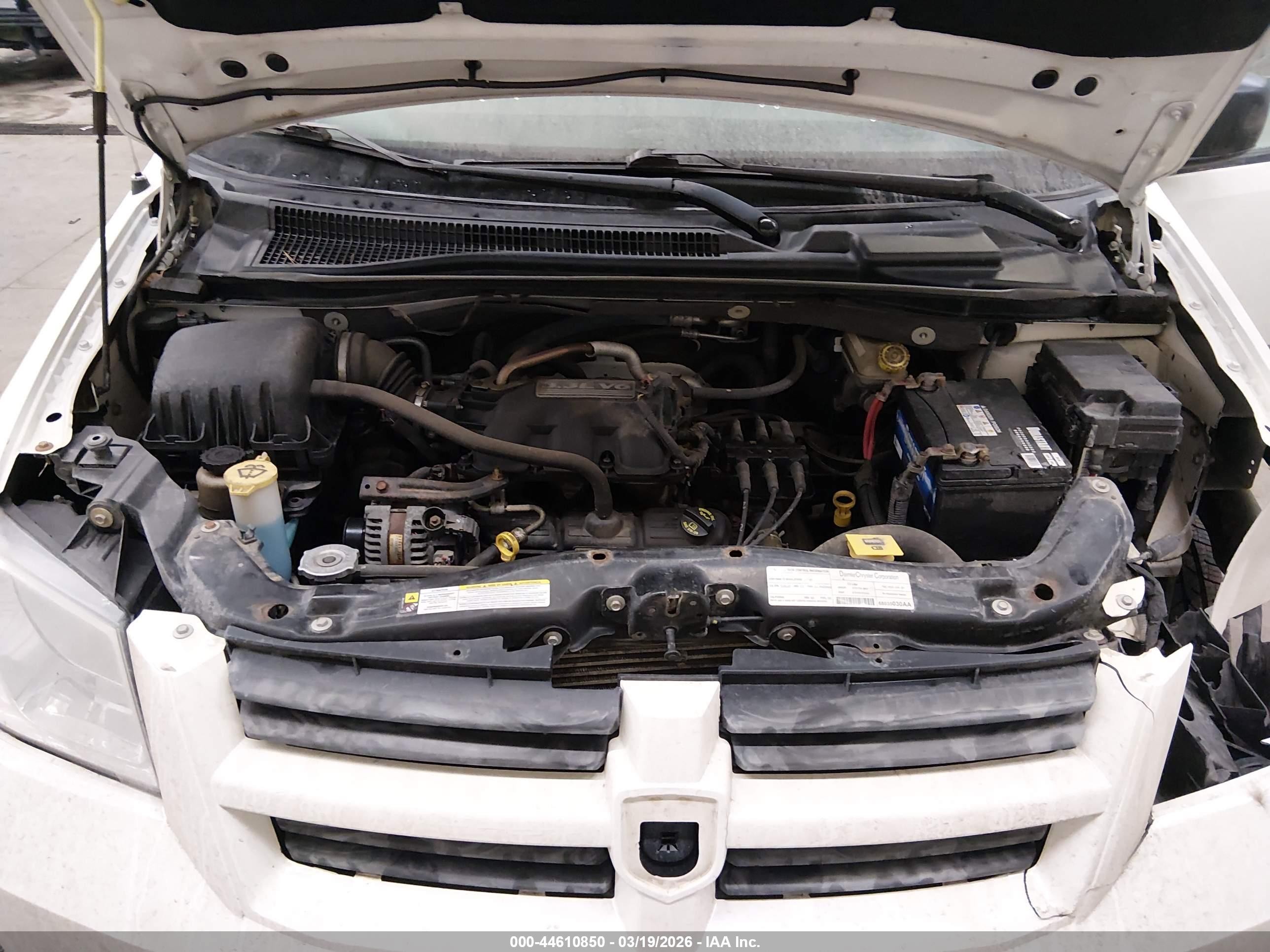 2008 Dodge Grand Caravan Se White vin: 1D8HN44H38B194875