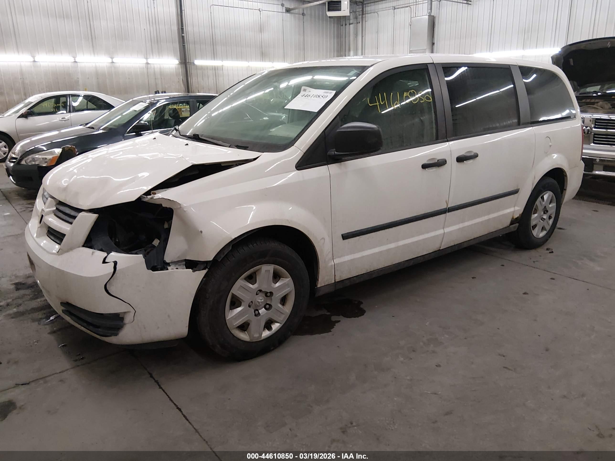 2008 Dodge Grand Caravan Se White vin: 1D8HN44H38B194875