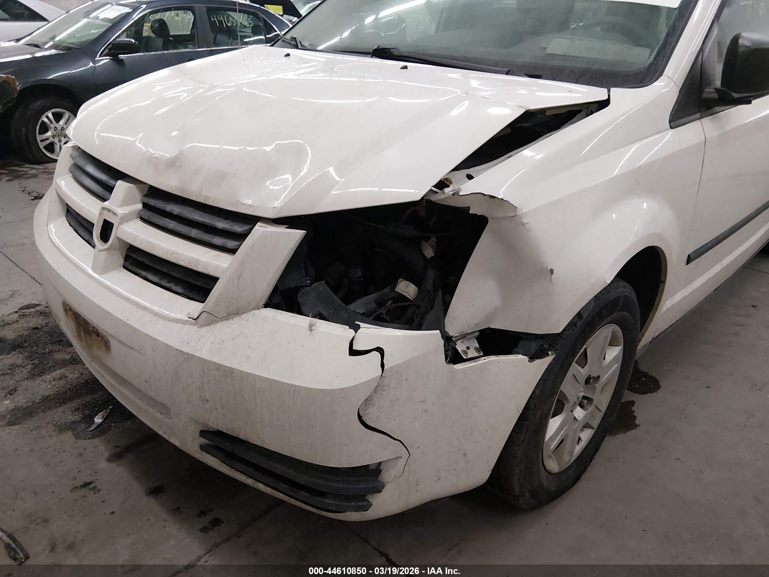 2008 Dodge Grand Caravan Se White vin: 1D8HN44H38B194875