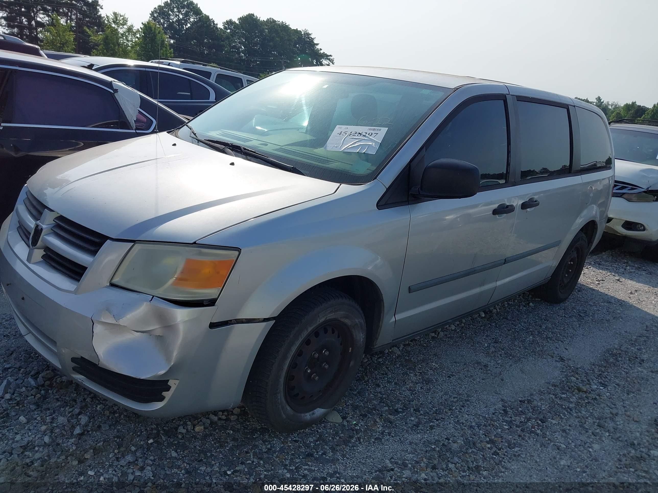 2008 Dodge Grand Caravan Se Silver vin: 1D8HN44H68B149820