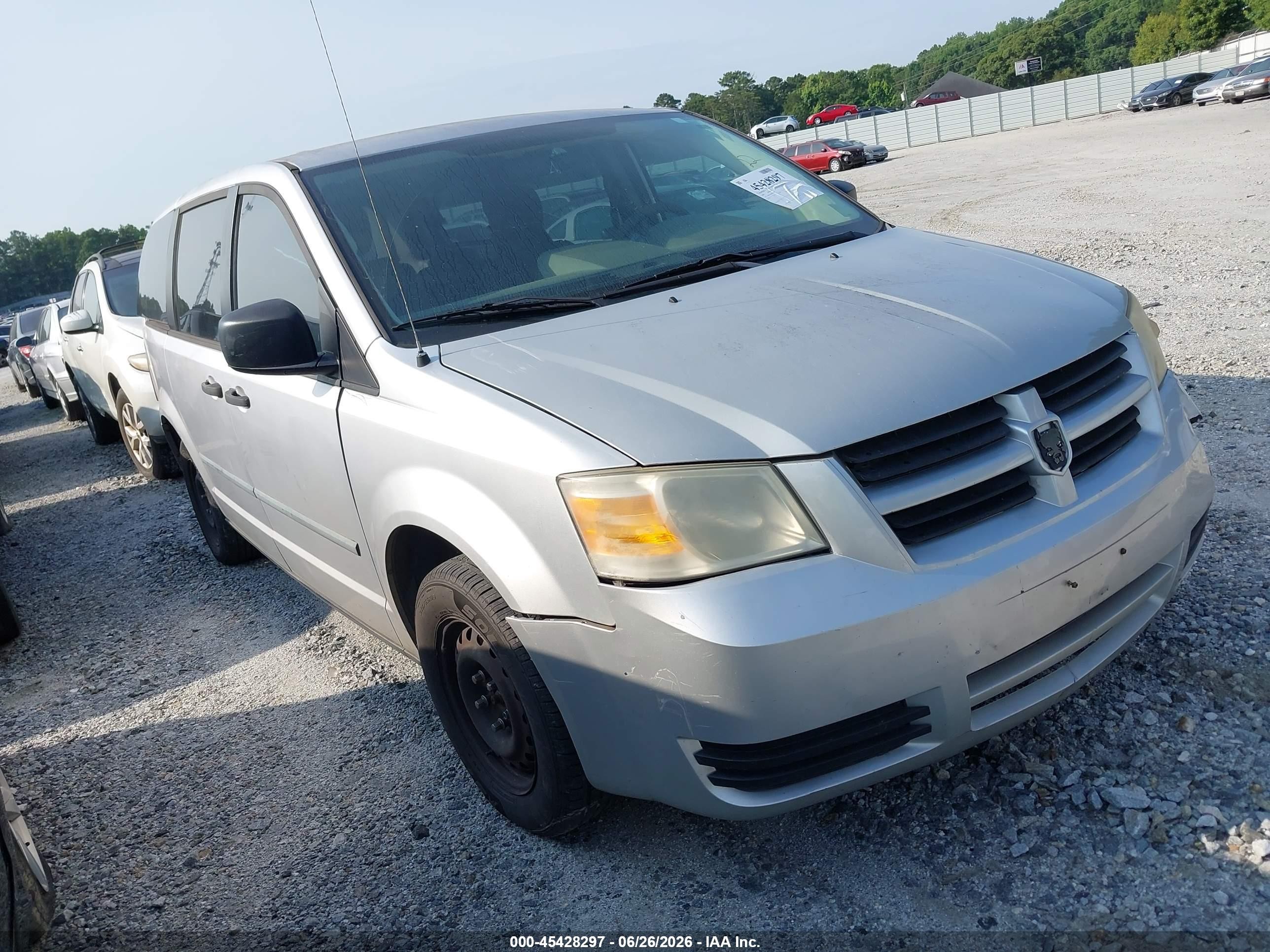 2008 Dodge Grand Caravan Se Silver vin: 1D8HN44H68B149820