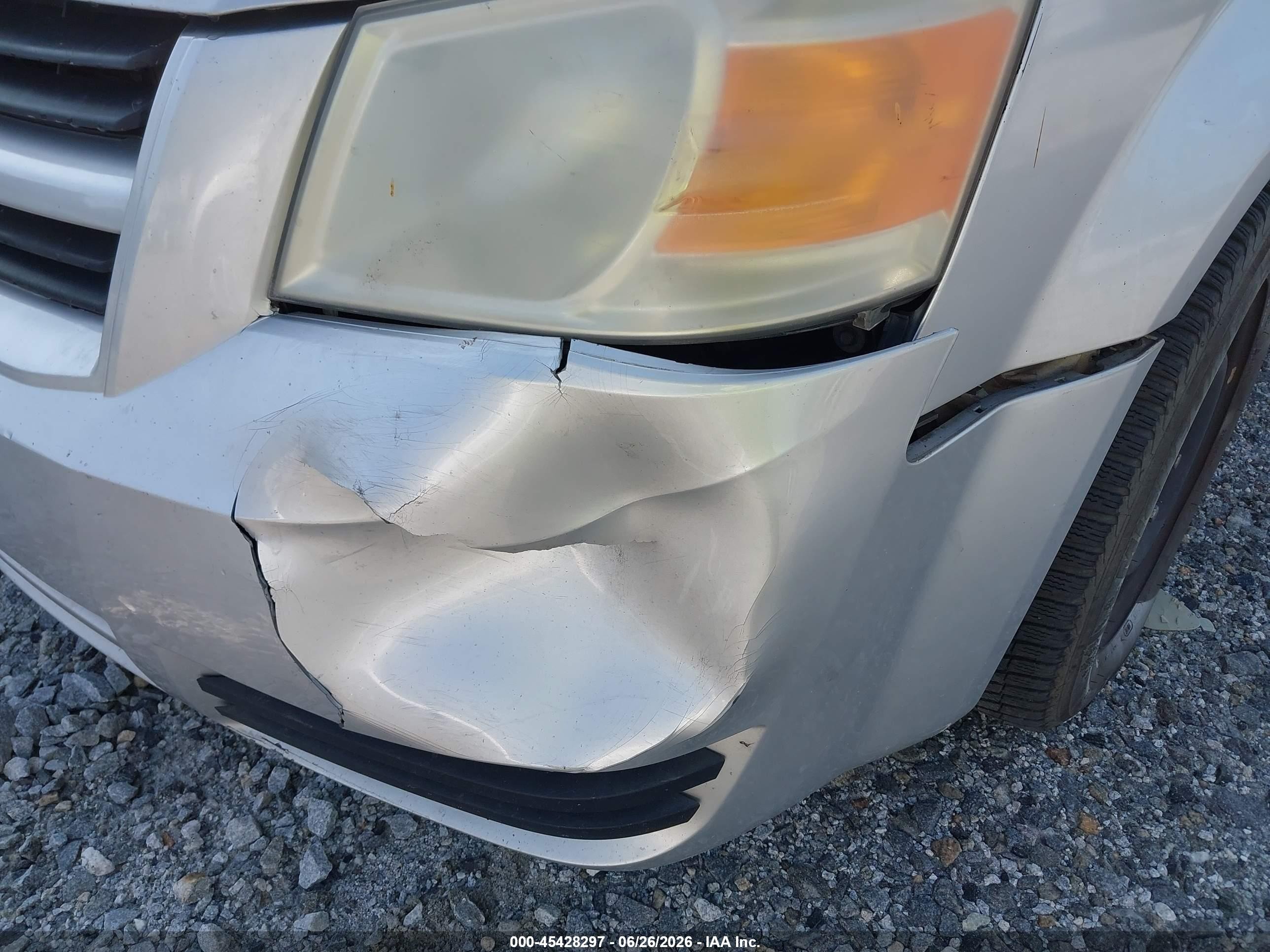 2008 Dodge Grand Caravan Se Silver vin: 1D8HN44H68B149820