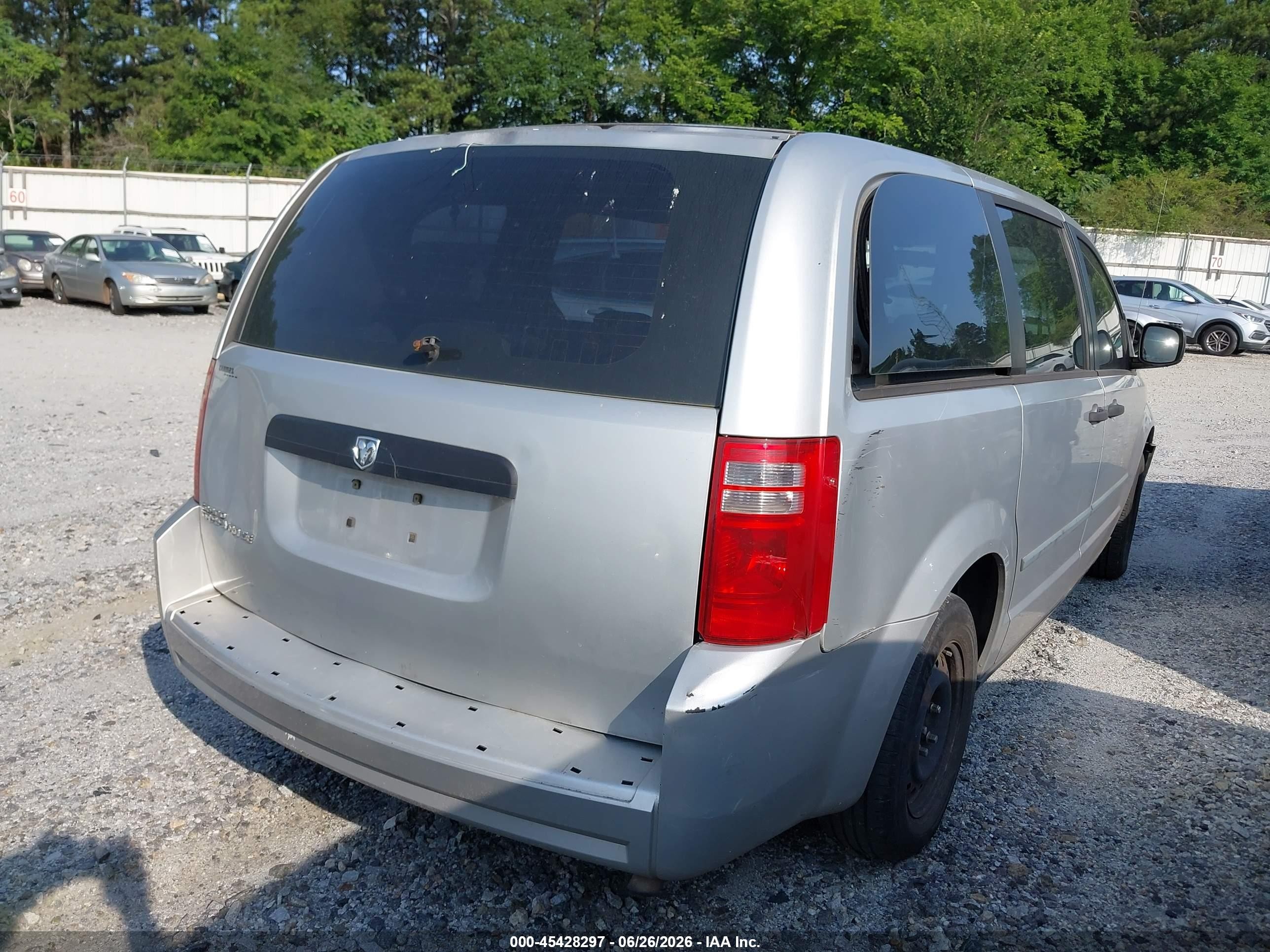 2008 Dodge Grand Caravan Se Silver vin: 1D8HN44H68B149820