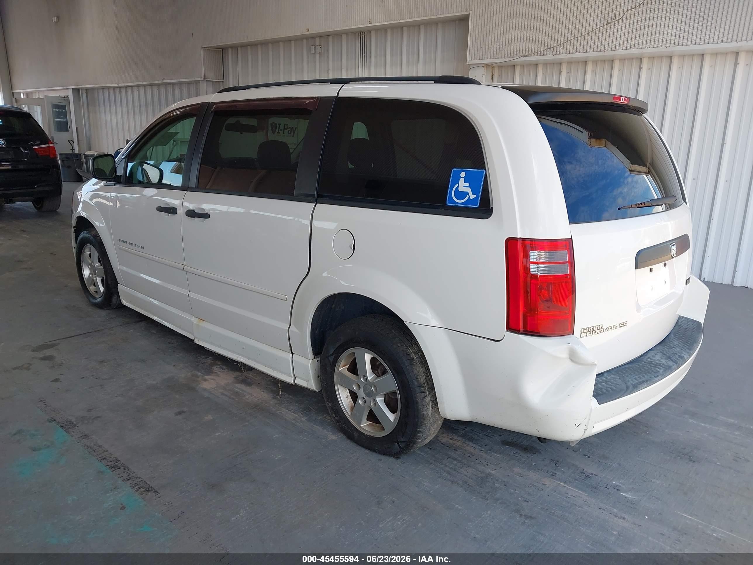 2008 Dodge Grand Caravan Se White vin: 1D8HN44H68B156363