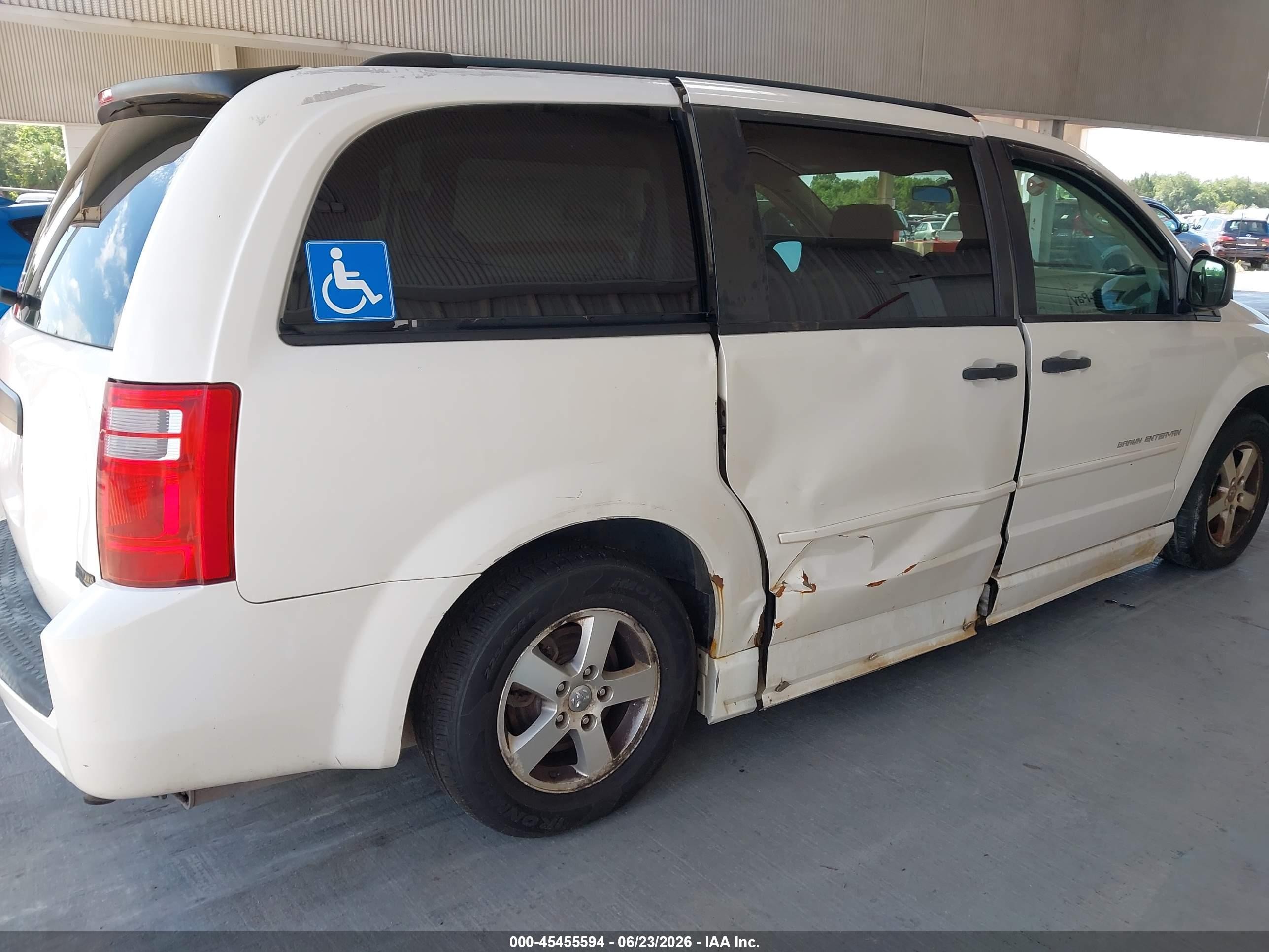 2008 Dodge Grand Caravan Se White vin: 1D8HN44H68B156363