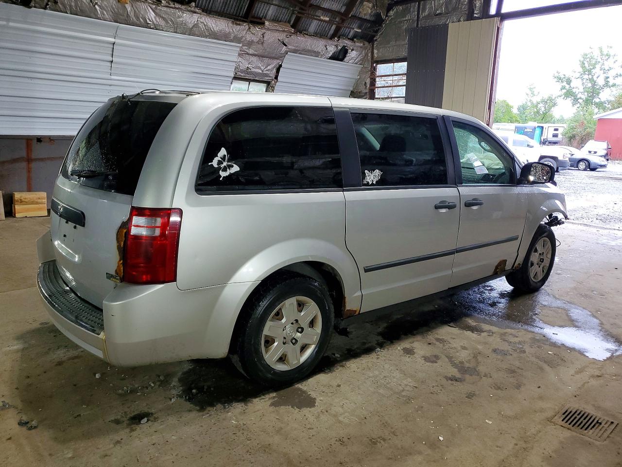 2008 Dodge Grand Caravan Se Silver vin: 1D8HN44H68B192859
