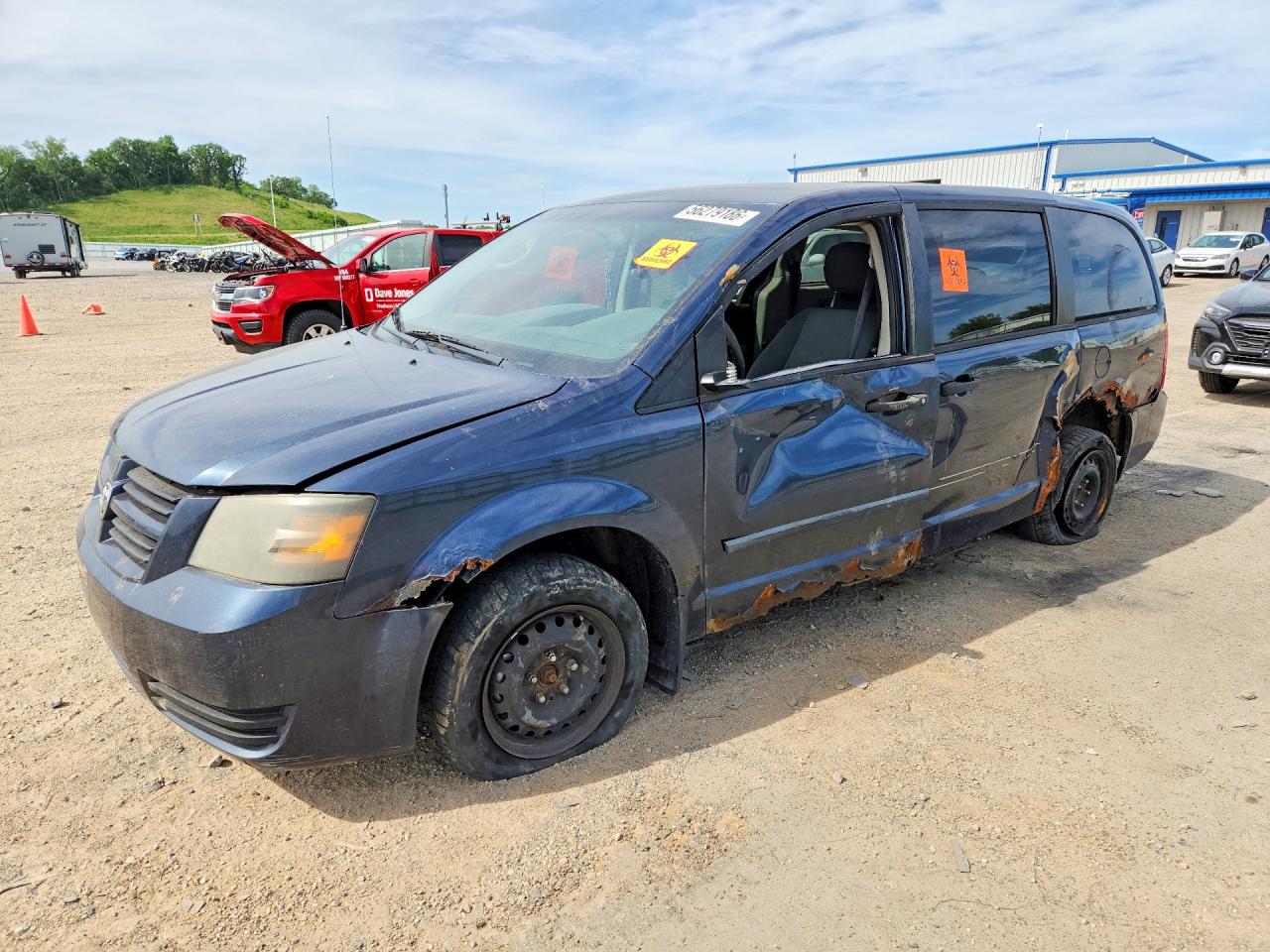 2008 Dodge Grand Caravan Se Blue vin: 1D8HN44H78B100299